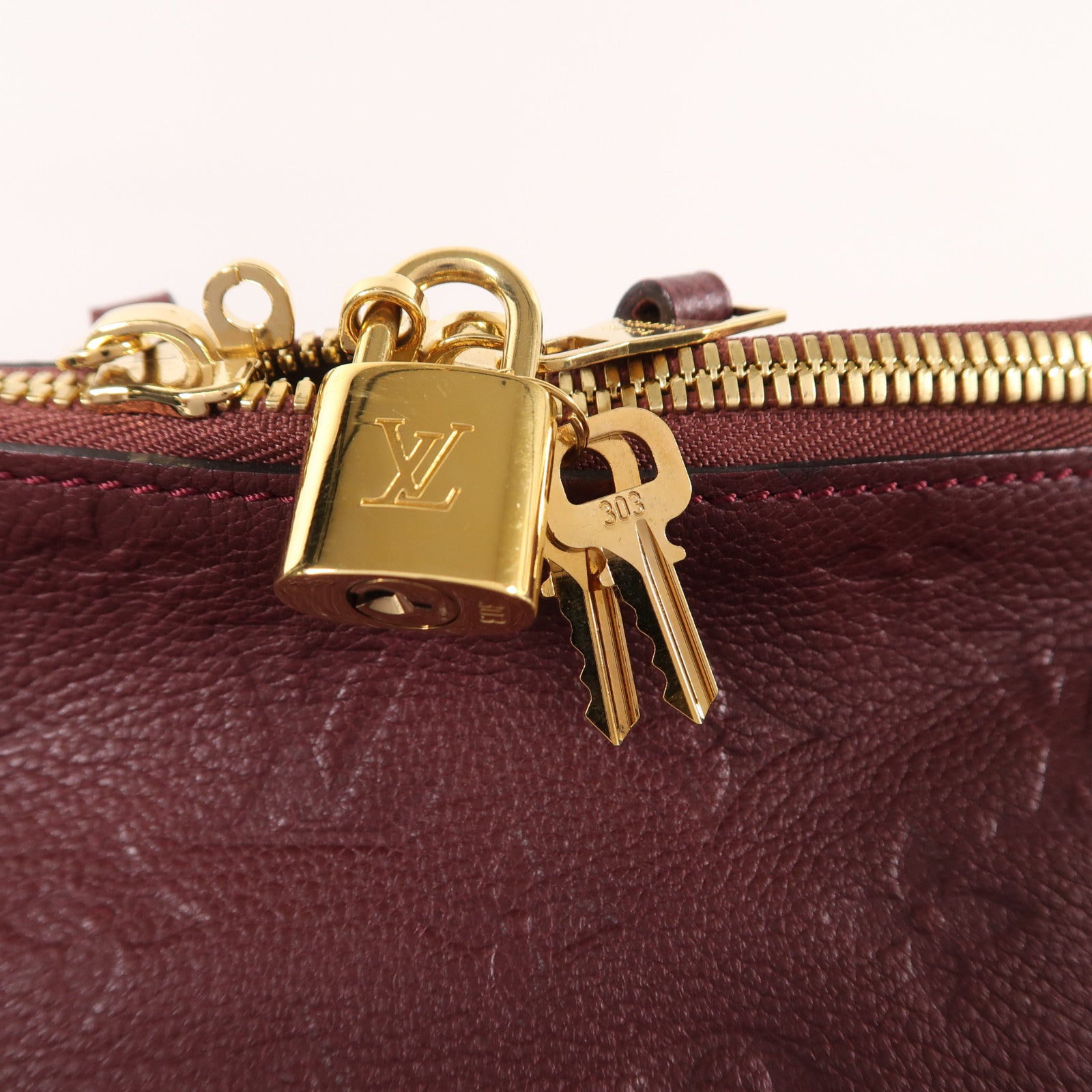 LOUIS VUITTON Monogram Empreinte Lumineuse PM金扣手挽肩背兩用袋