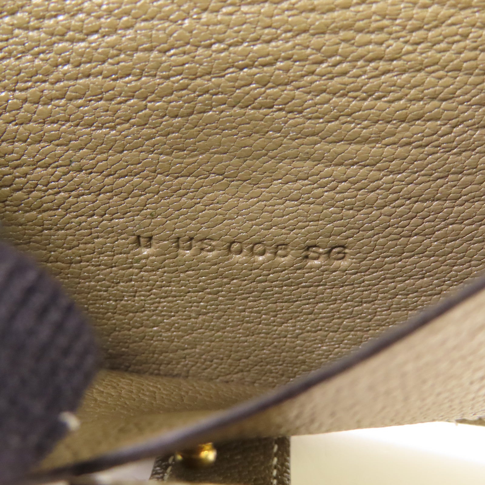 HERMES Chevre皮革Bearn Mini Wallet金扣錢包Etoupe