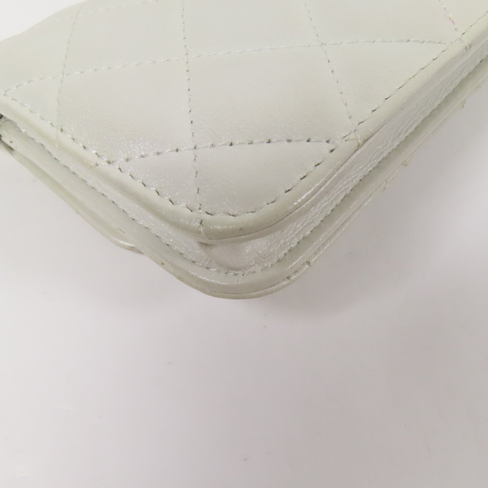 CHANEL 牛皮皮革Shoulder Bag銀扣肩背袋