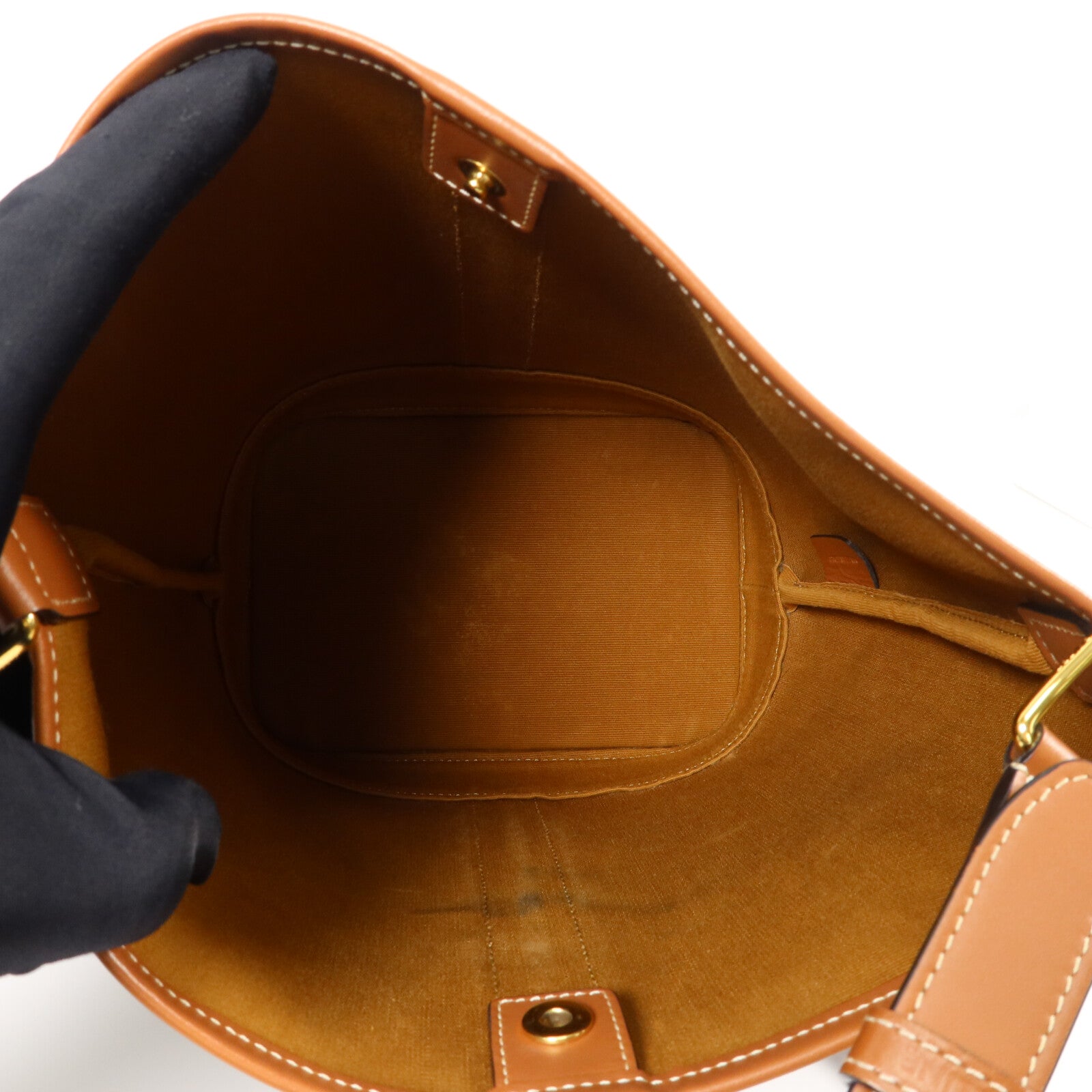 CELINE 塗層帆布Triomphe Small Bucket肩背袋