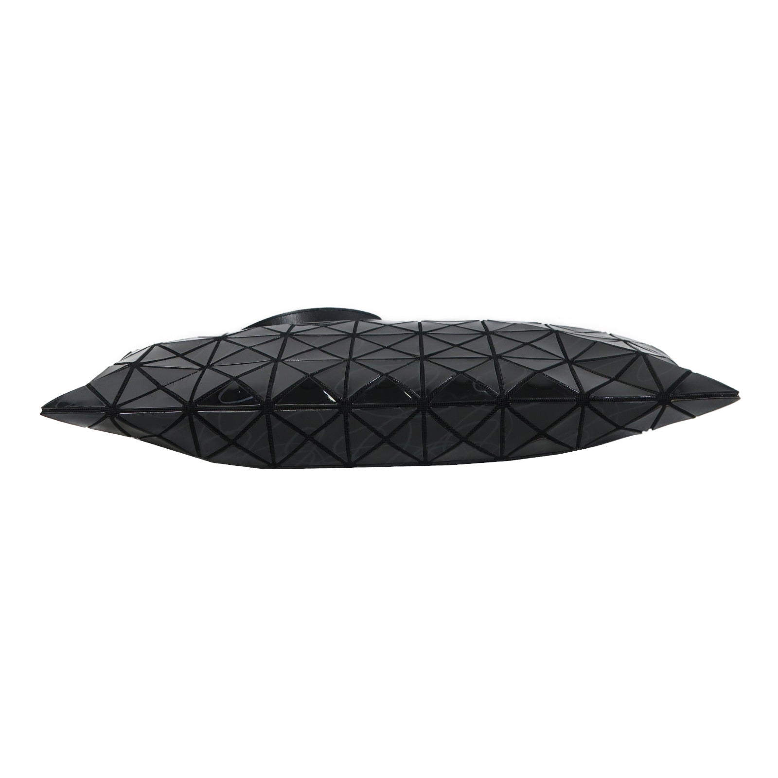 BAO BAO ISSEYMIYAKE PVC Tote Bag銀扣手挽袋黑色