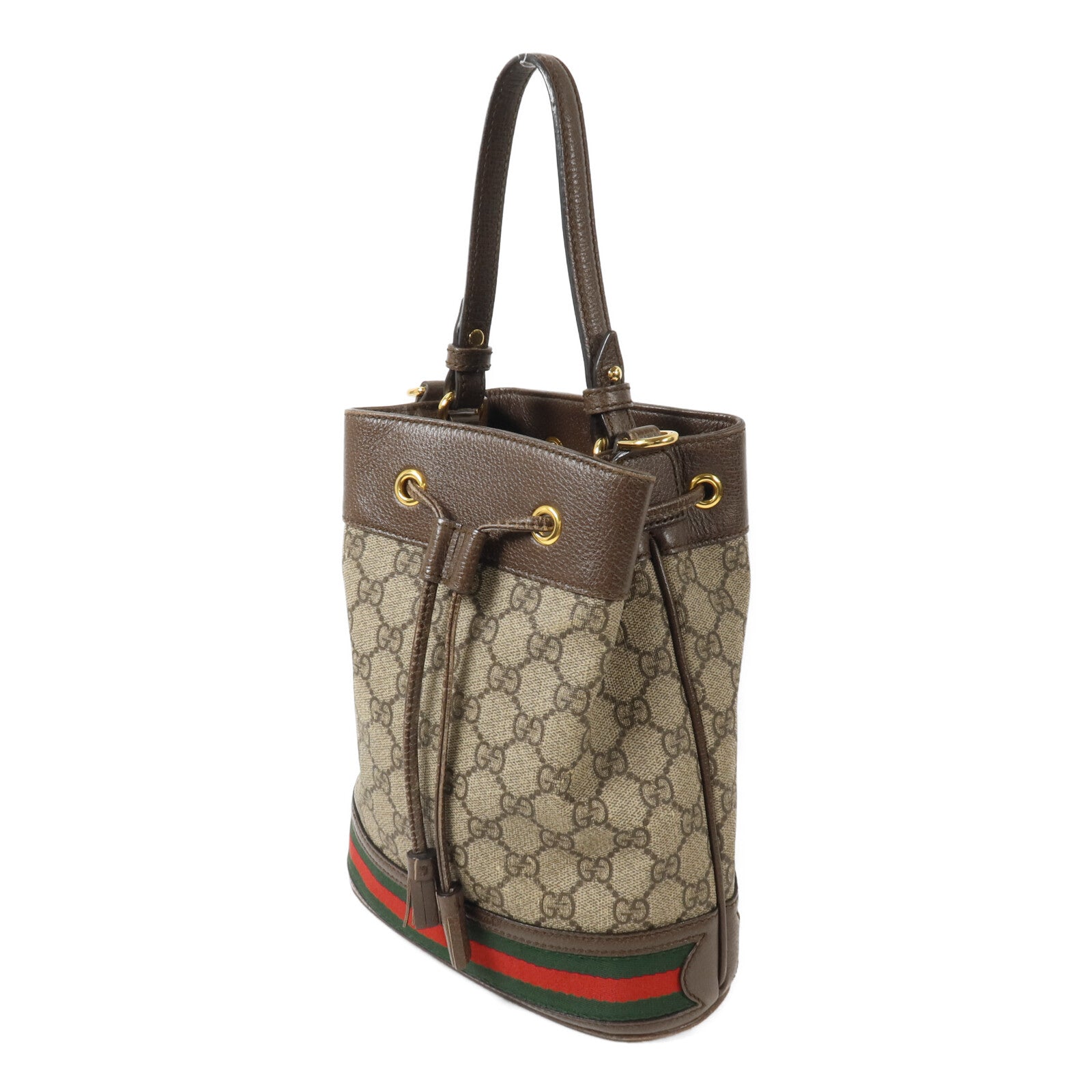 GUCCI 塗層帆布Ophidia Bucket手挽肩背兩用袋