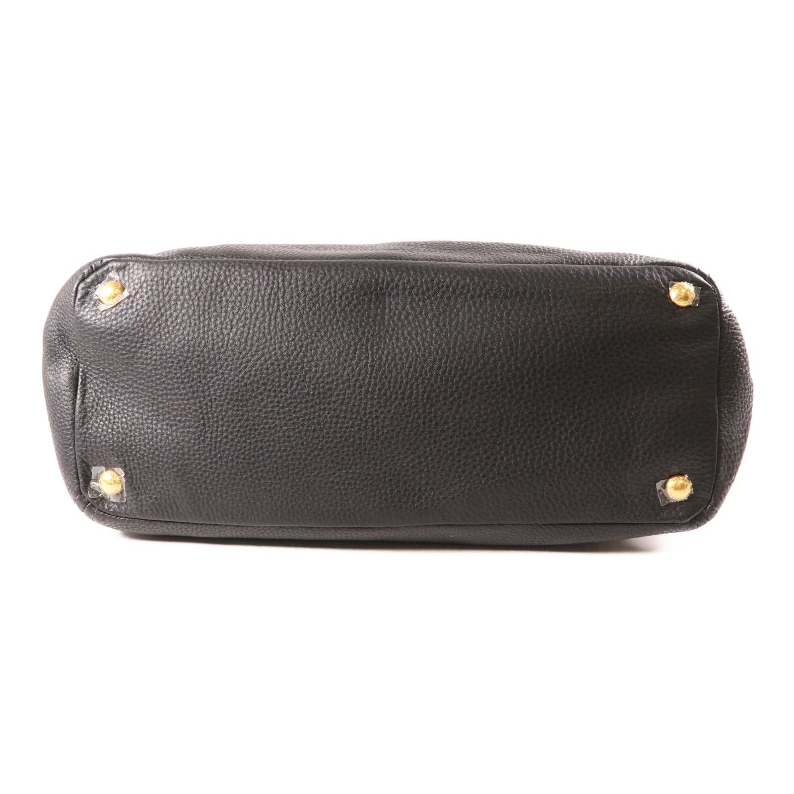 PRADA 牛皮皮革Shoulder Bag金扣肩背袋黑色