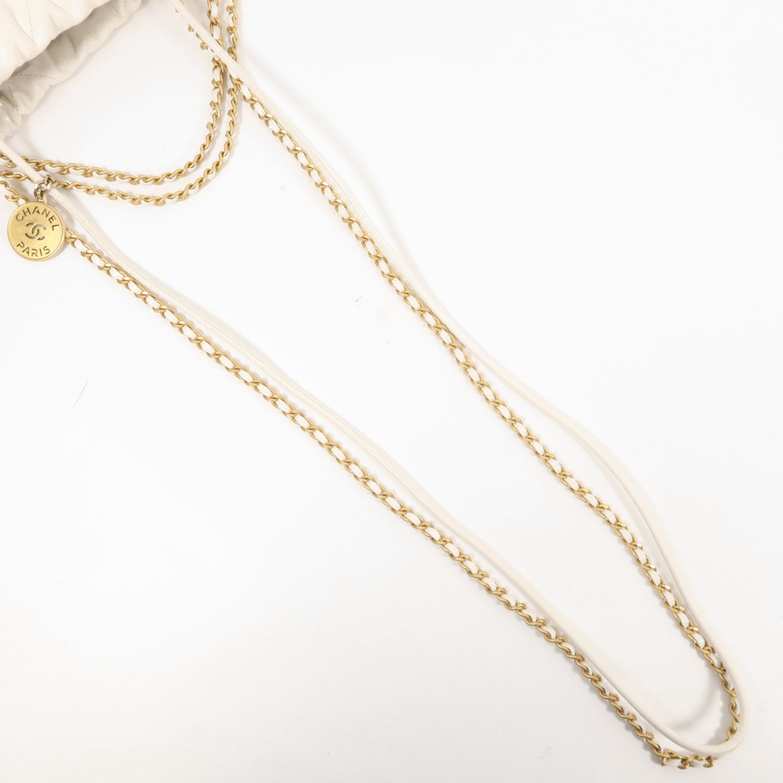 CHANEL 牛皮皮革Chanel 22 Mini金扣鏈帶肩背袋