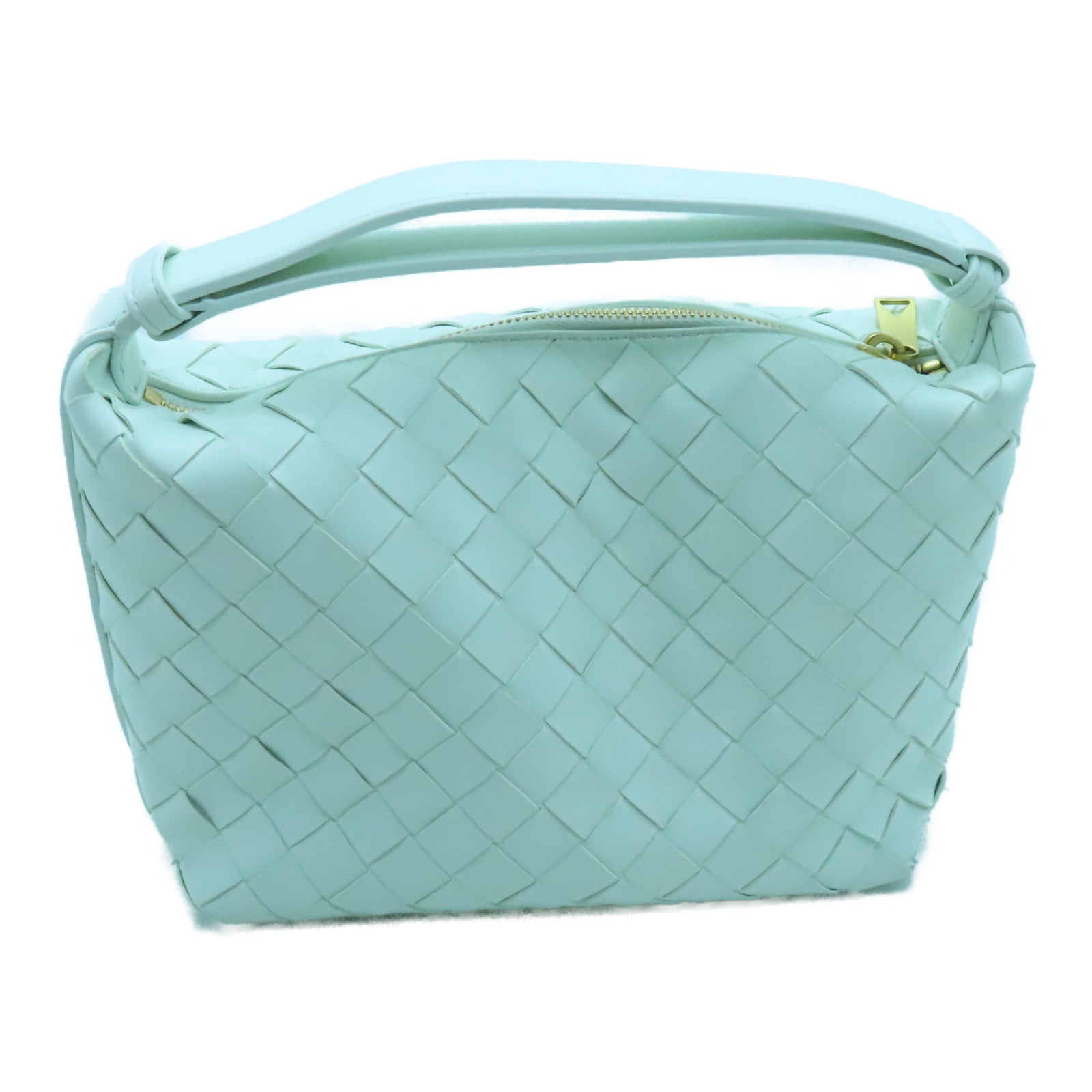 BOTTEGA VENETA 牛皮皮革Mini Wallace金扣肩背袋綠色– Brand Off