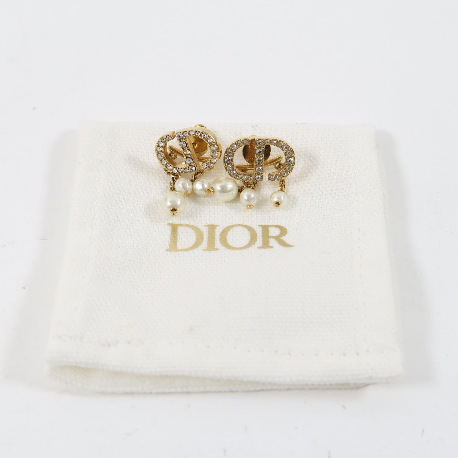 Dior 金屬Earrings耳環金色/白色