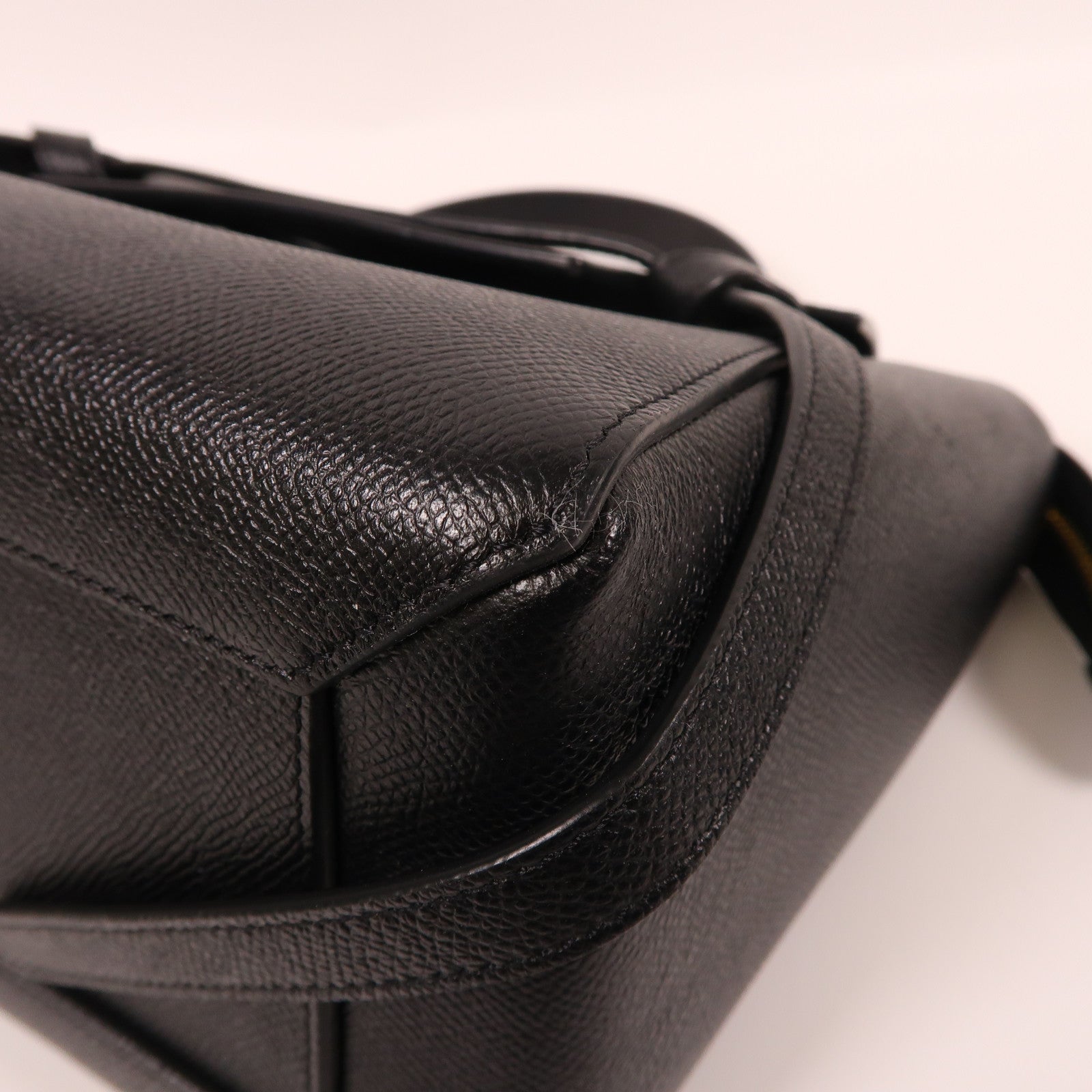 CELINE 牛皮皮革Micro Belt Bag金扣手挽肩背兩用袋黑色