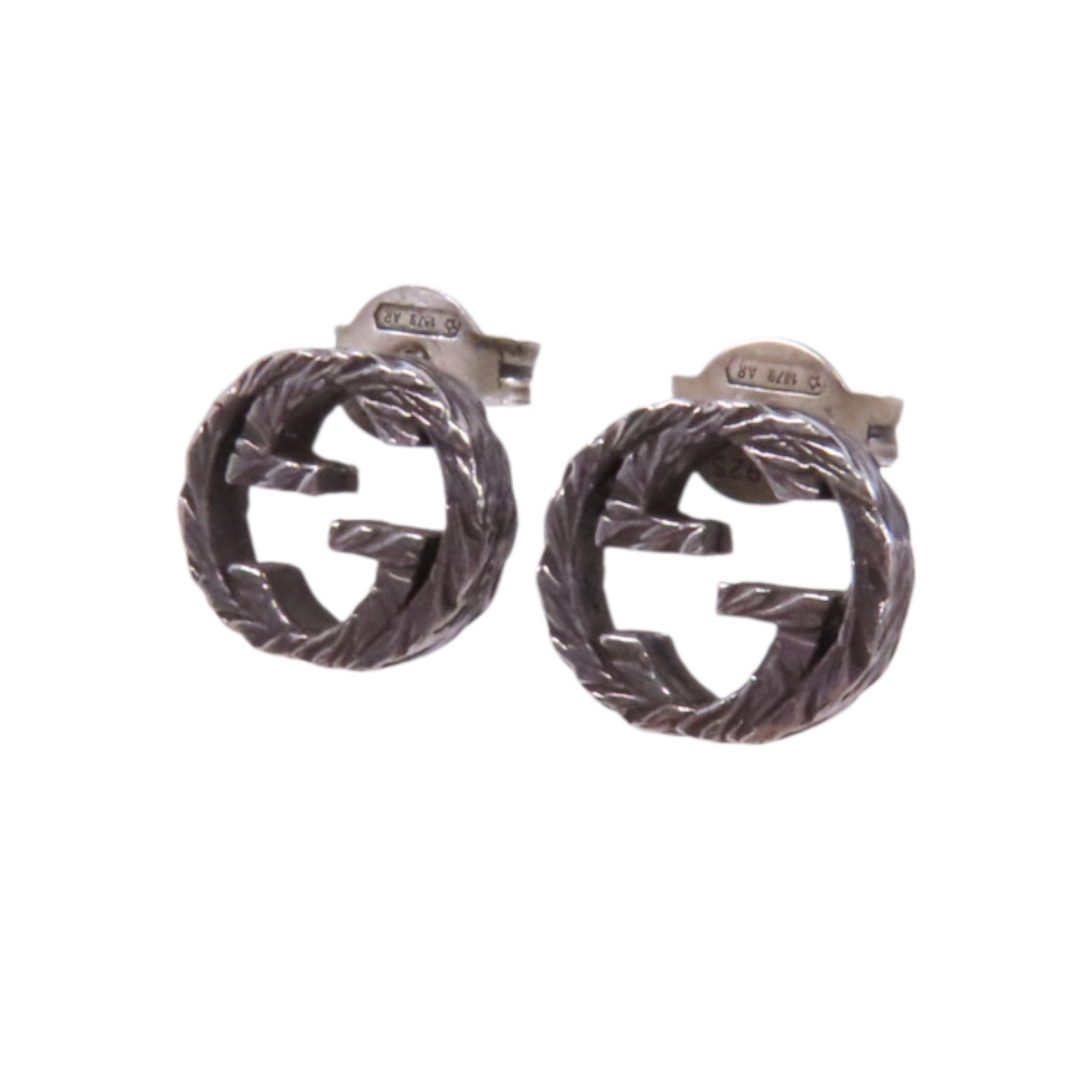 GUCCI 925純銀GG Earrings銀扣耳環