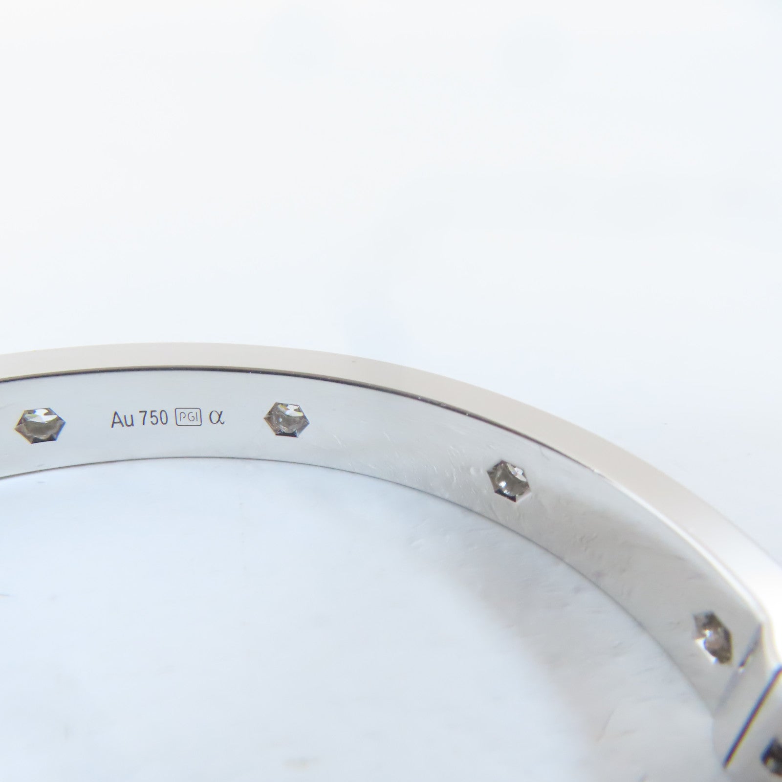 CARTIER 【激減優惠】18K白金Love Bracelet鑽石手鐲Cartier#17/#16.25cm