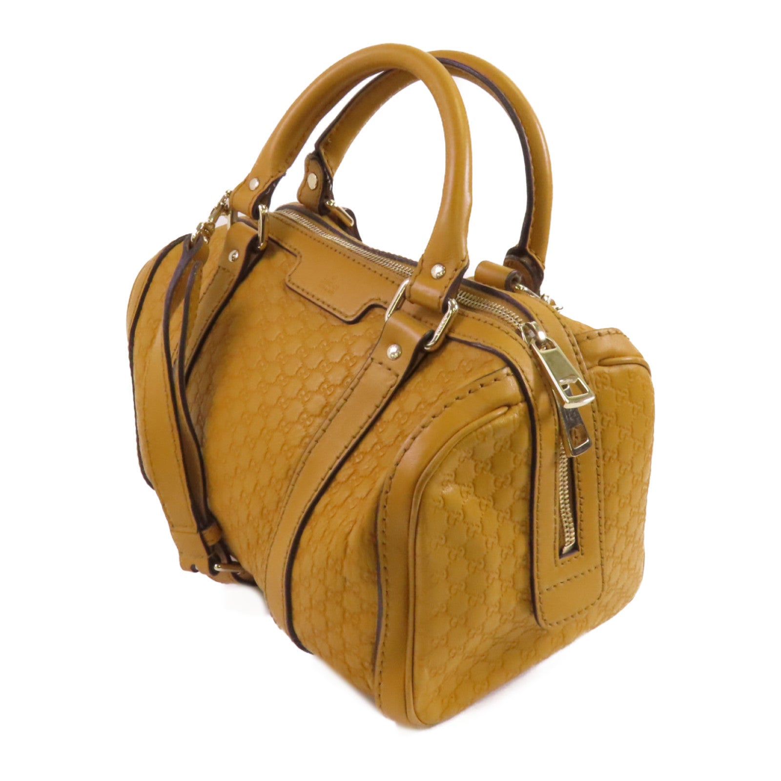 GUCCI 牛皮皮革Boston Bag金扣手挽肩背兩用袋