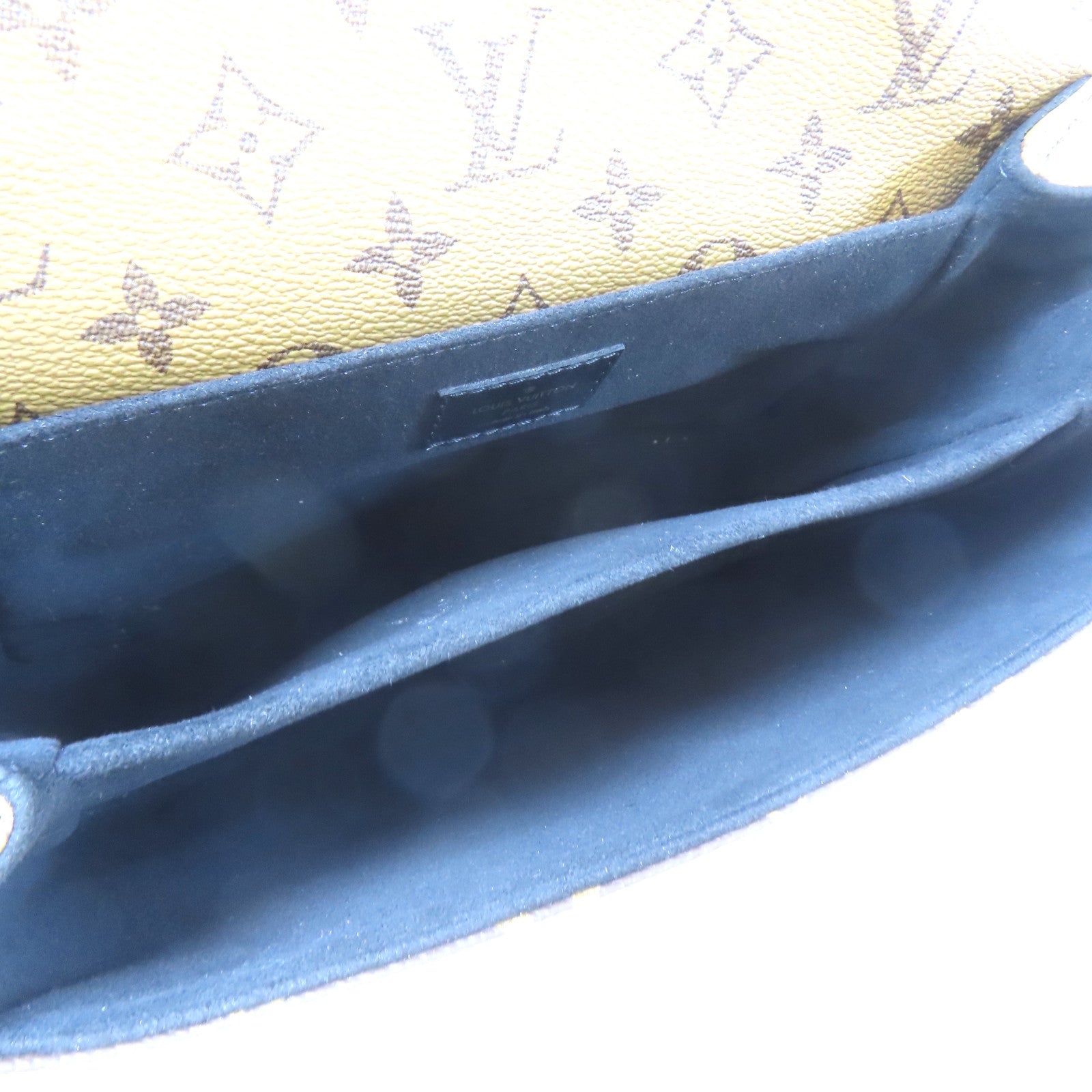LOUIS VUITTON 【激減優惠】Monogram Reverse Pochette Métis金扣手挽肩背兩用袋啡色