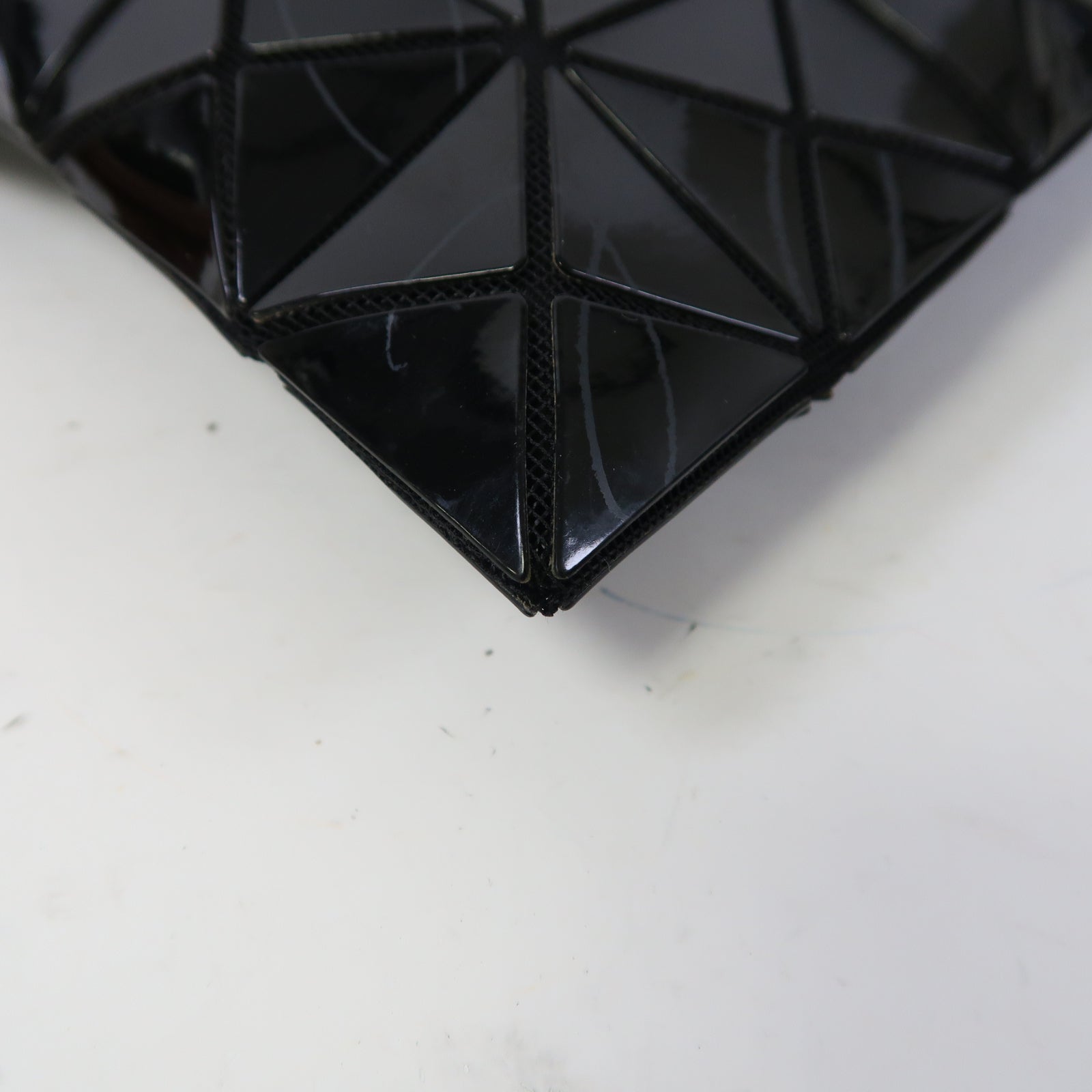 BAO BAO ISSEYMIYAKE PVC Tote Bag銀扣手挽袋黑色