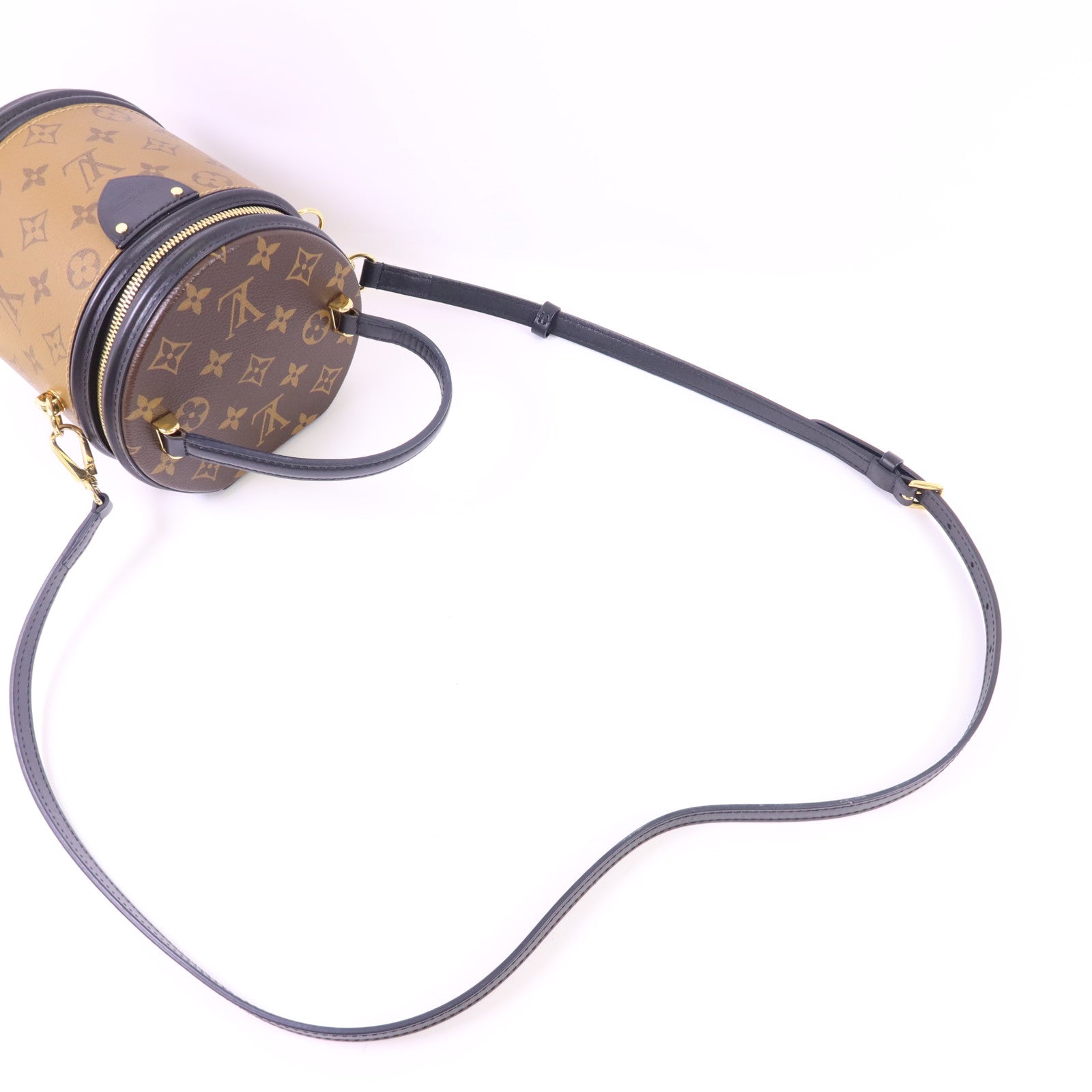 LOUIS VUITTON Monogram Reverse Cannes金扣手挽肩背兩用袋