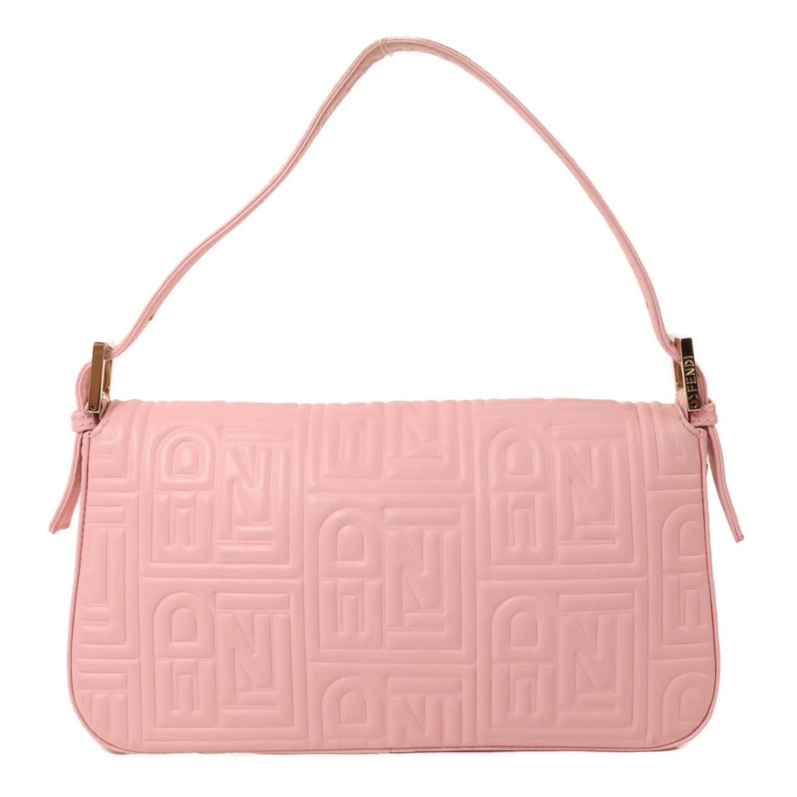 FENDI 牛皮皮革Embossed Baguette肩背袋