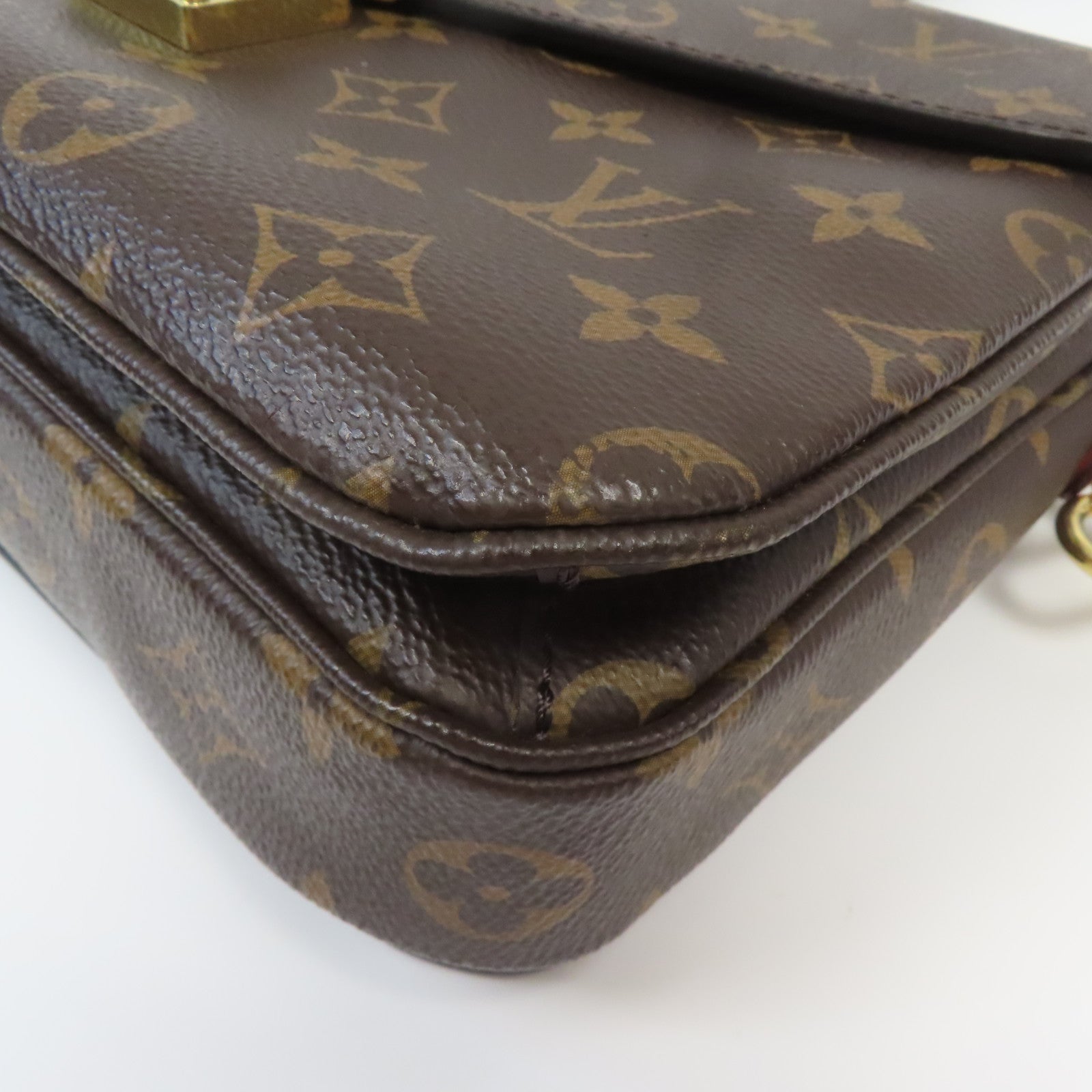 LOUIS VUITTON Monogram Pochette Metis金扣手挽肩背兩用袋啡色