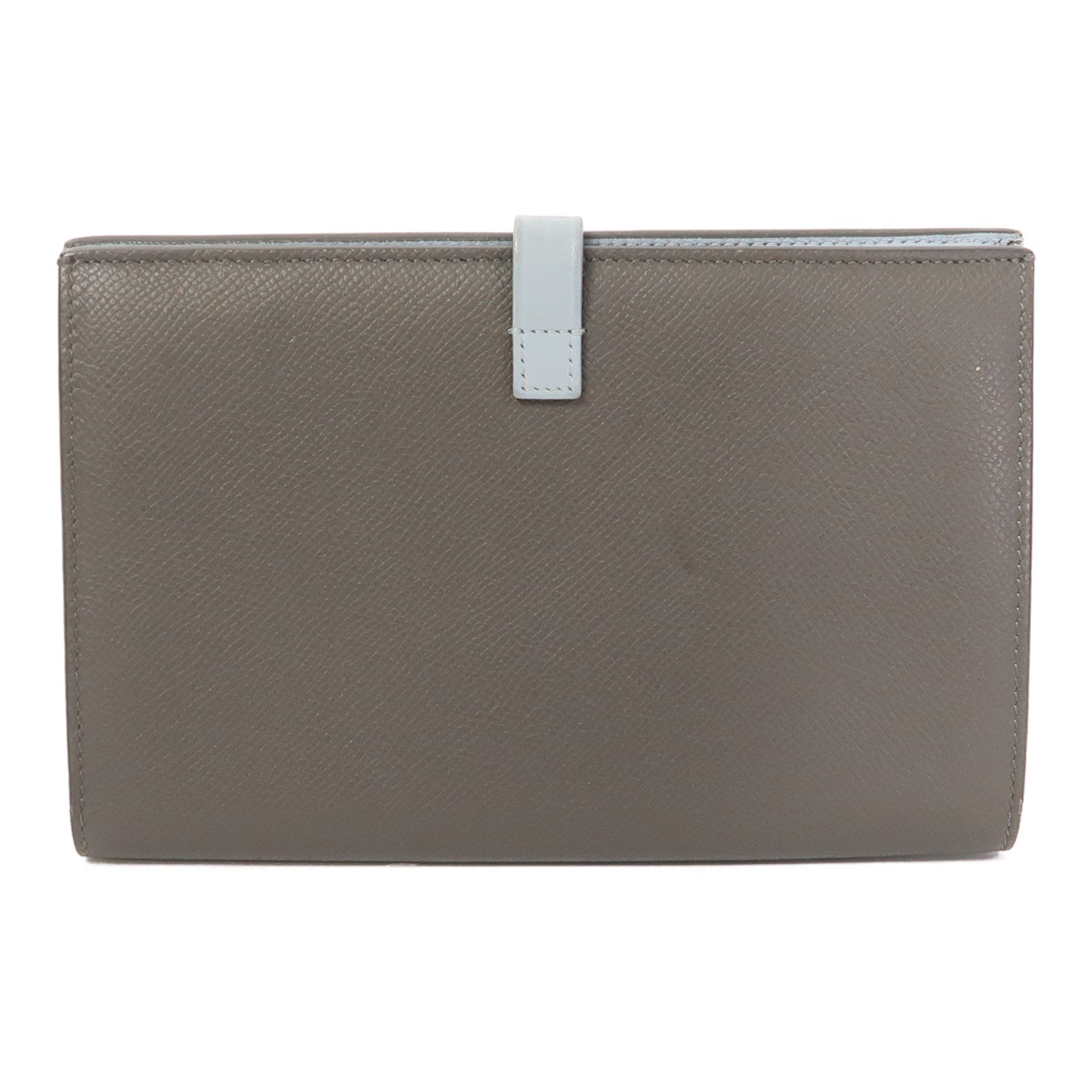 CELINE 【激減優惠】牛皮皮革Long Wallet銀扣長錢包灰色