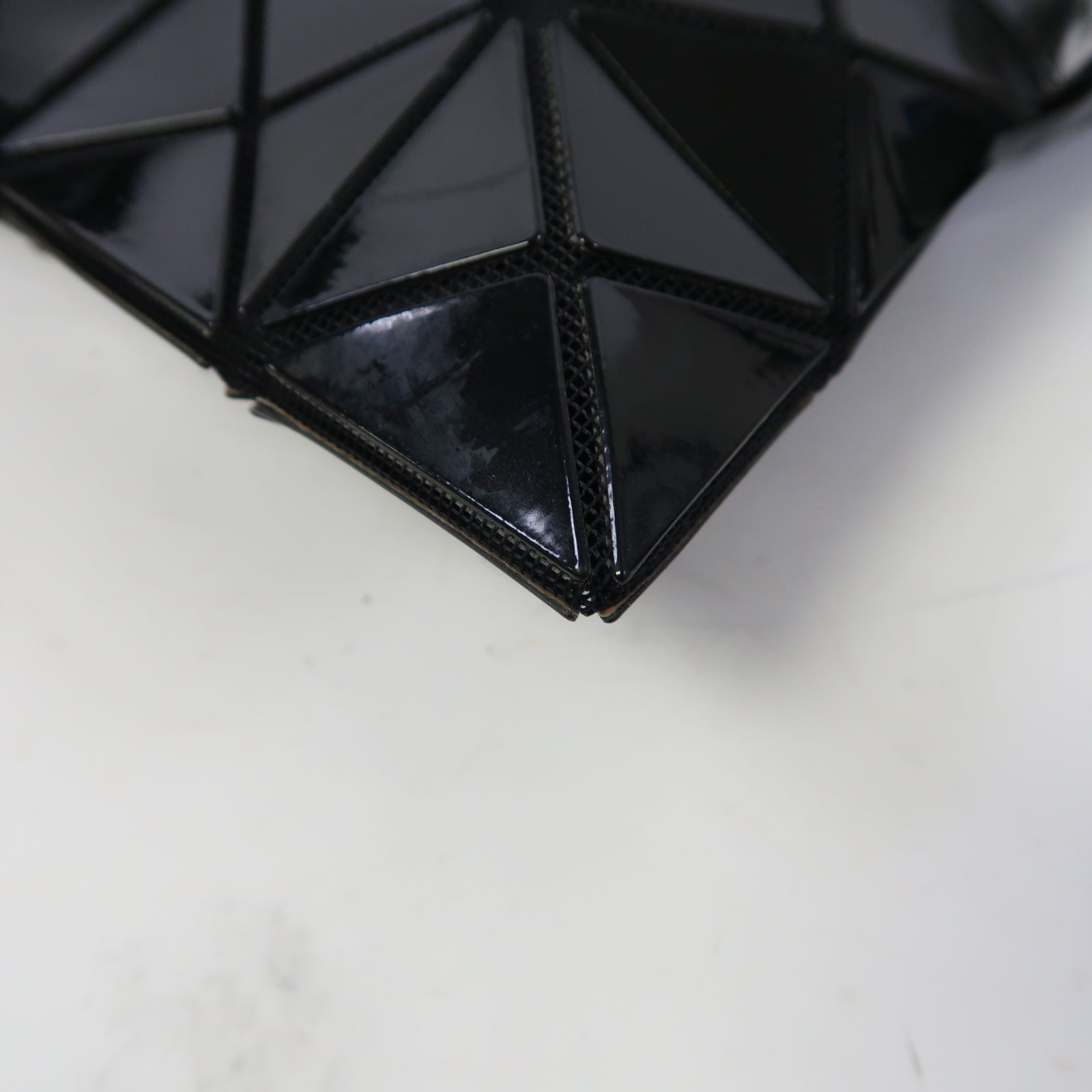 BAO BAO ISSEYMIYAKE PVC Tote Bag銀扣手挽袋黑色