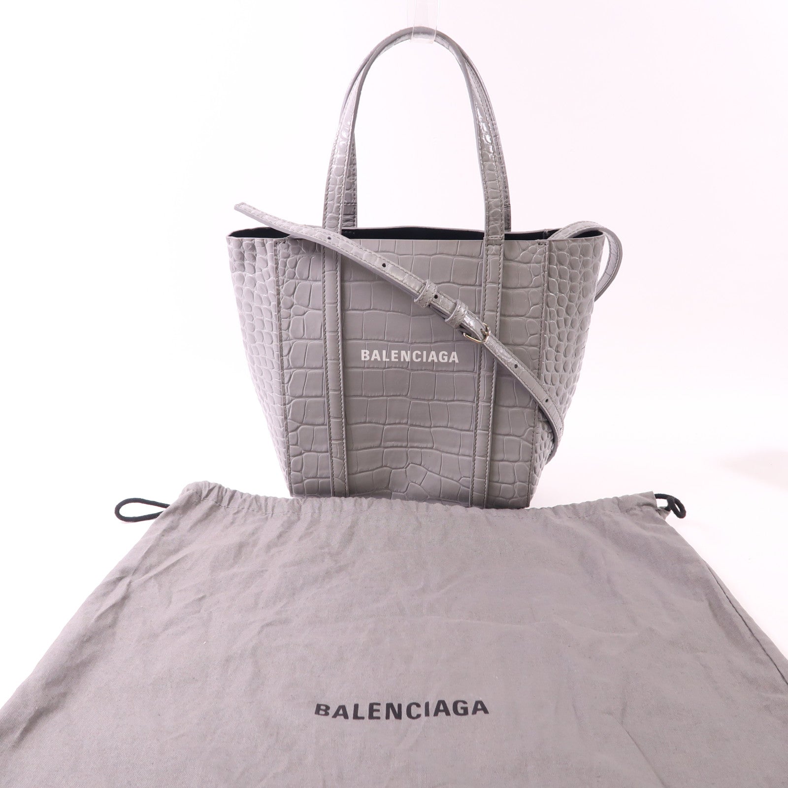 BALENCIAGA 牛皮皮革Everyday XXS Tote Bag銀扣手挽肩背兩用袋