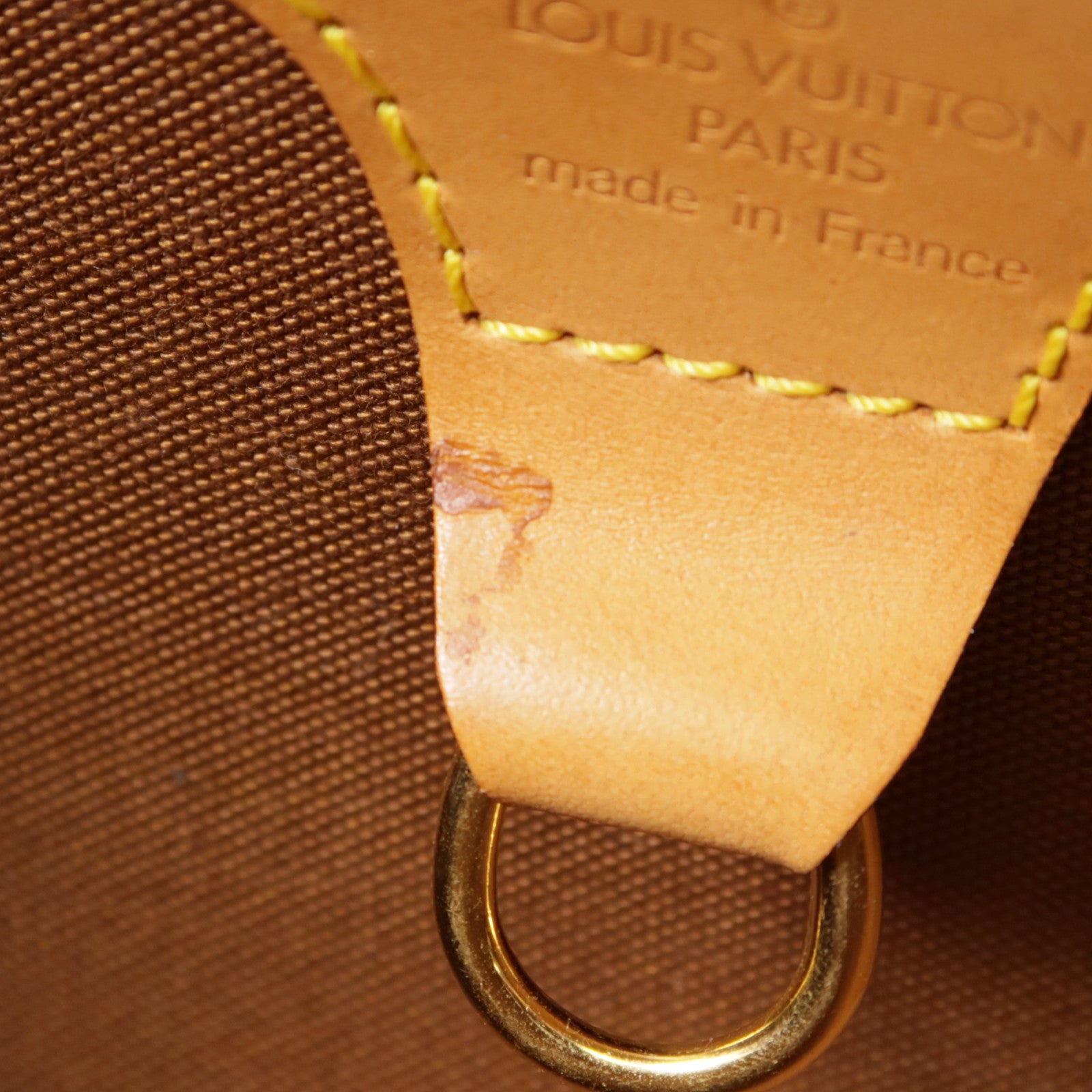 LOUIS VUITTON Monogram Ellipse PM金扣手挽袋棕色
