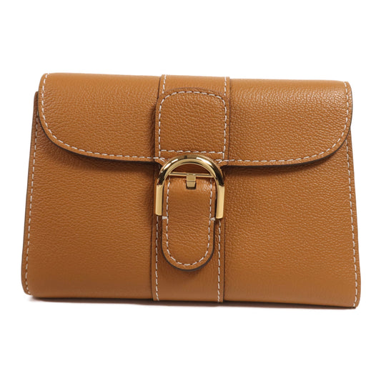 Delvaux 牛皮皮革Brillant Compact Wallet金扣錢包