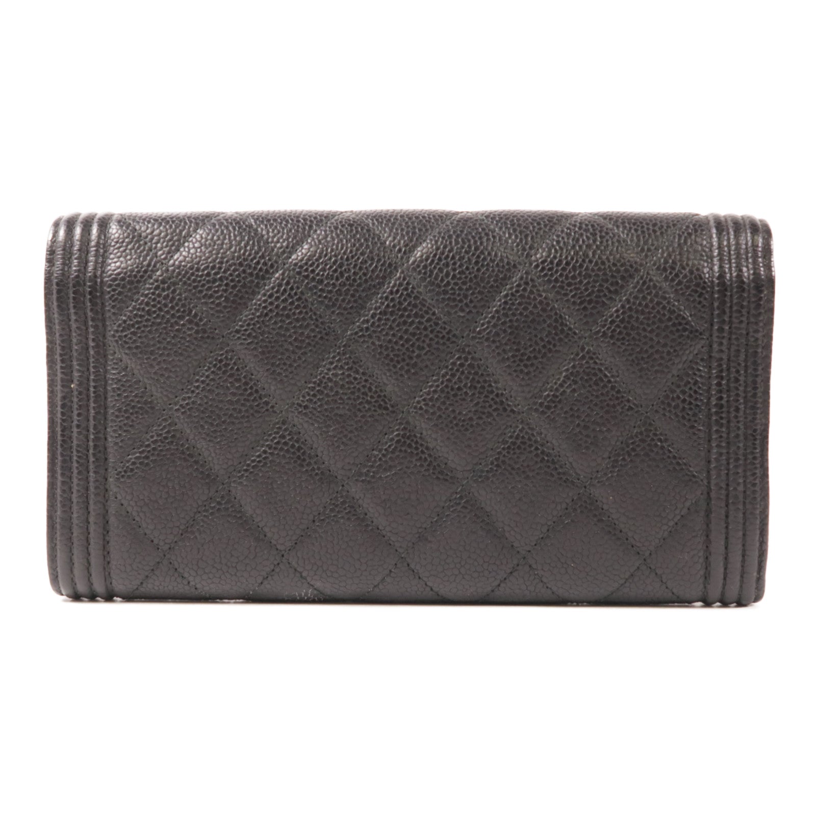 CHANEL 牛皮皮革Zipper Wallet金扣長錢包