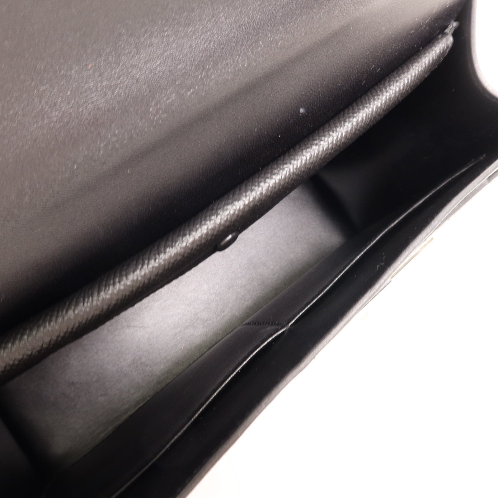 HERMES Epsom皮革Verrou 23銀扣肩背袋Noir