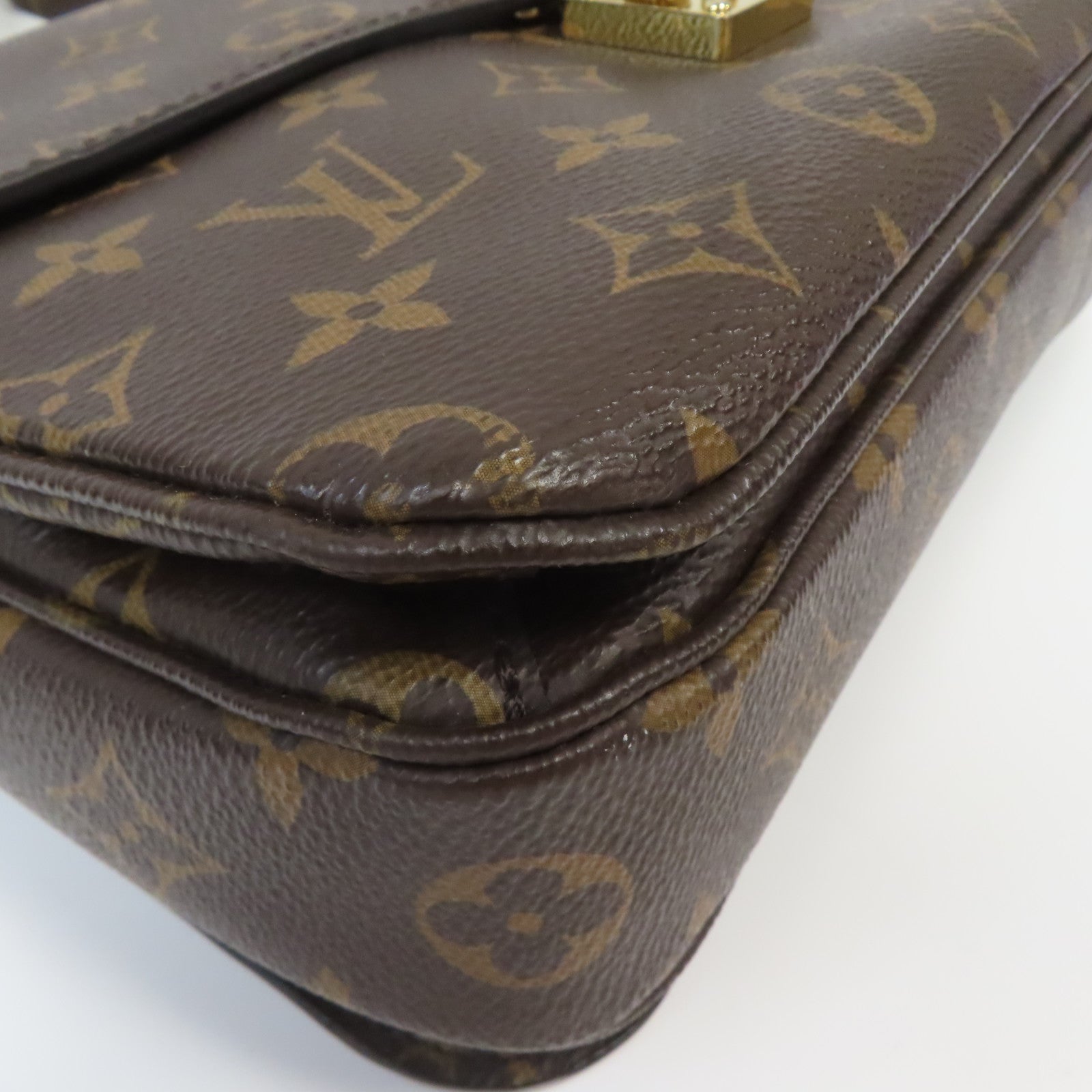 LOUIS VUITTON Monogram Pochette Metis金扣手挽肩背兩用袋啡色