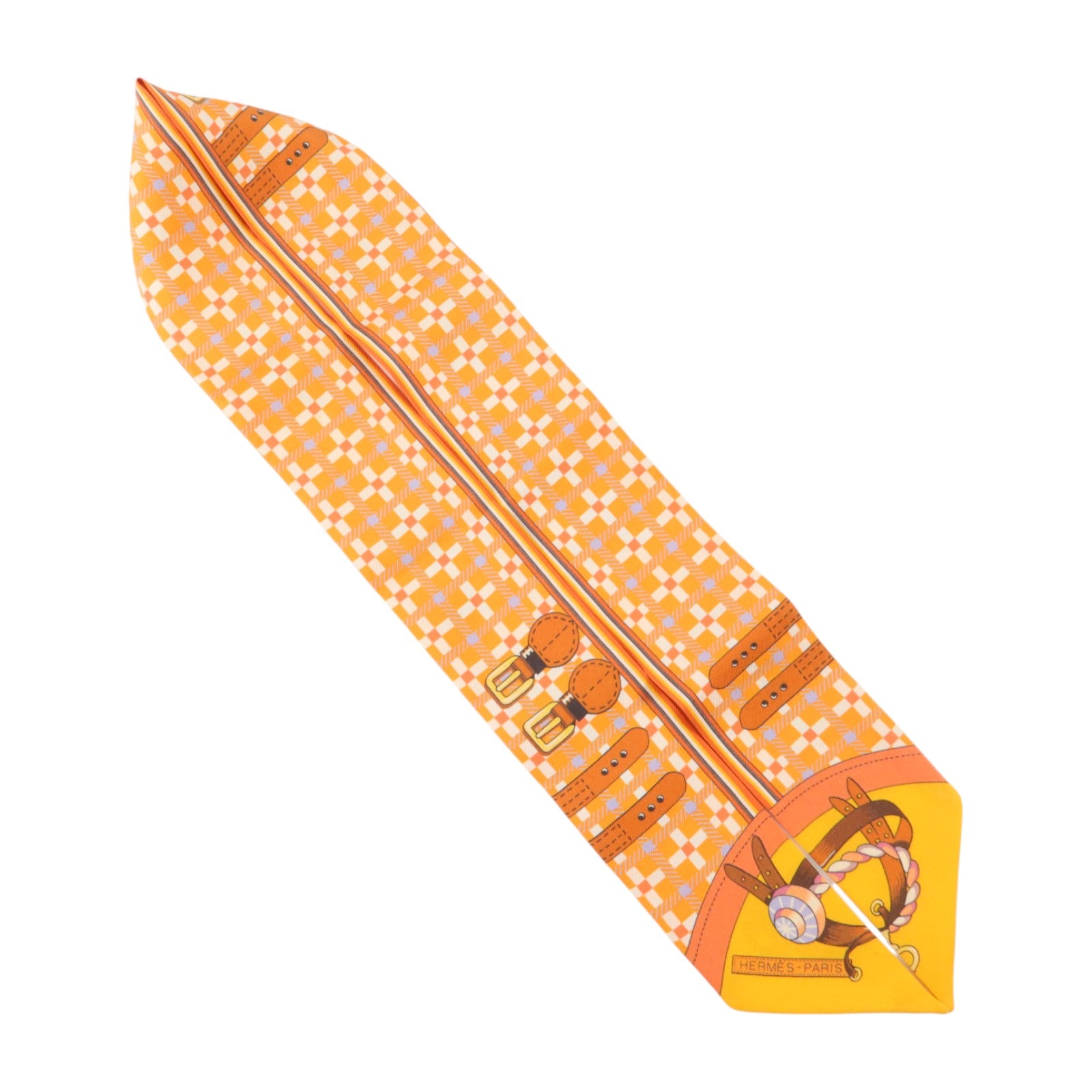 HERMES 絲質Twilly絲巾