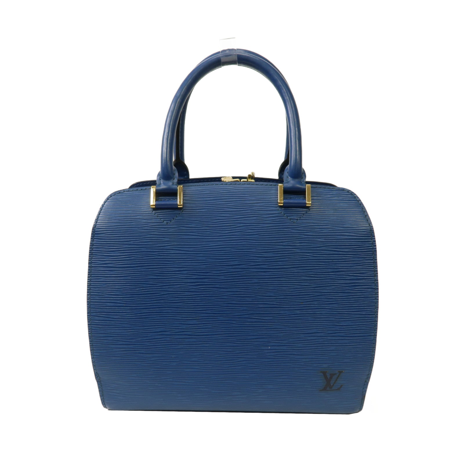 LOUIS VUITTON Epi Pont Neuf金扣手挽袋藍色