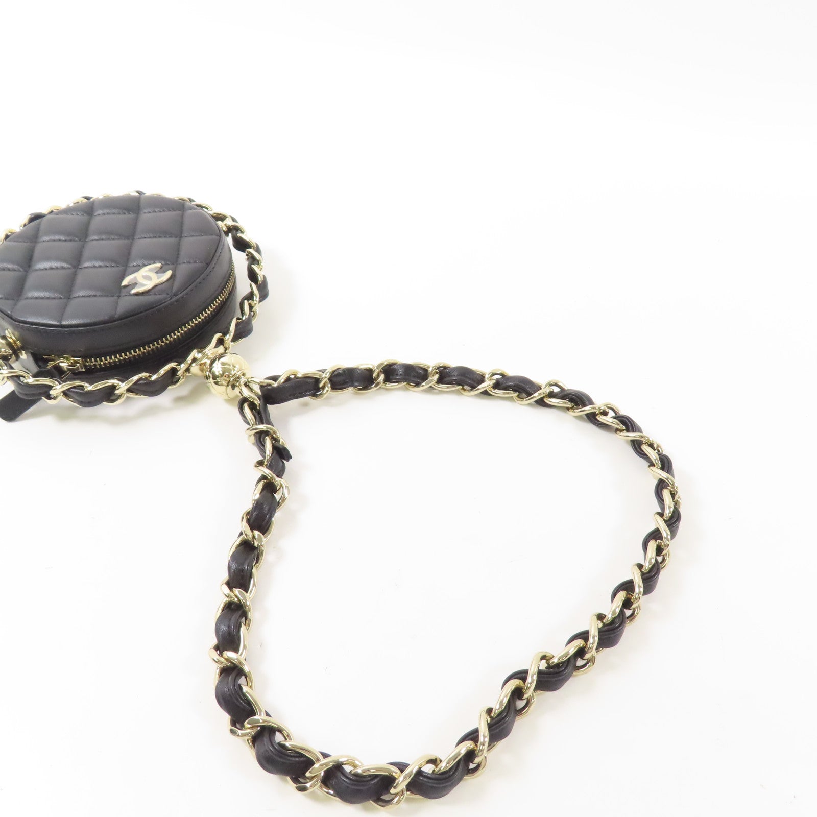 CHANEL 【激減優惠】羊皮皮革Handbag金扣手挽袋