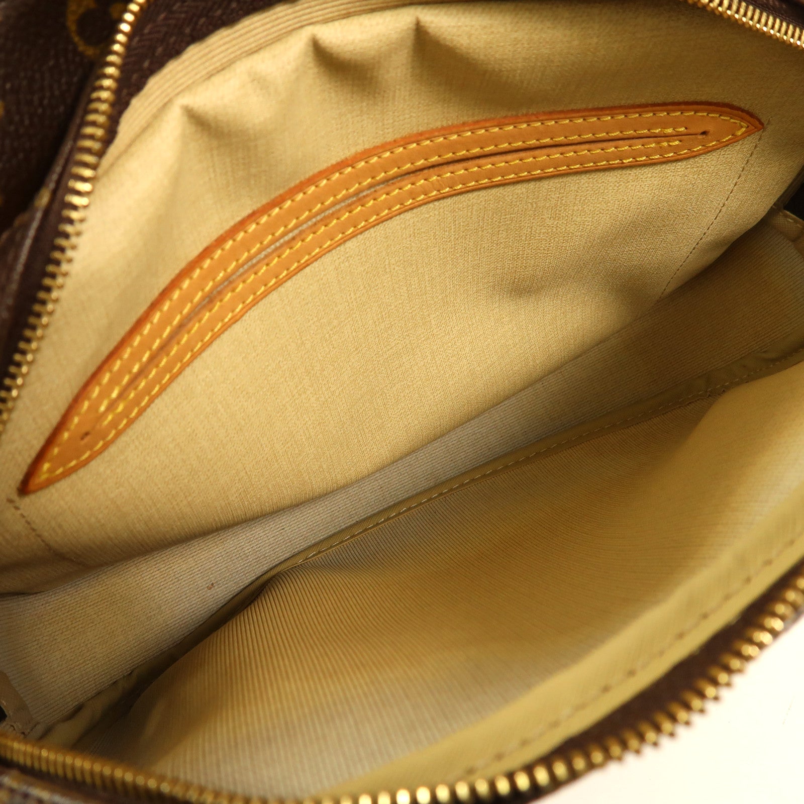 LOUIS VUITTON Monogram Reporter PM金扣肩背袋棕色