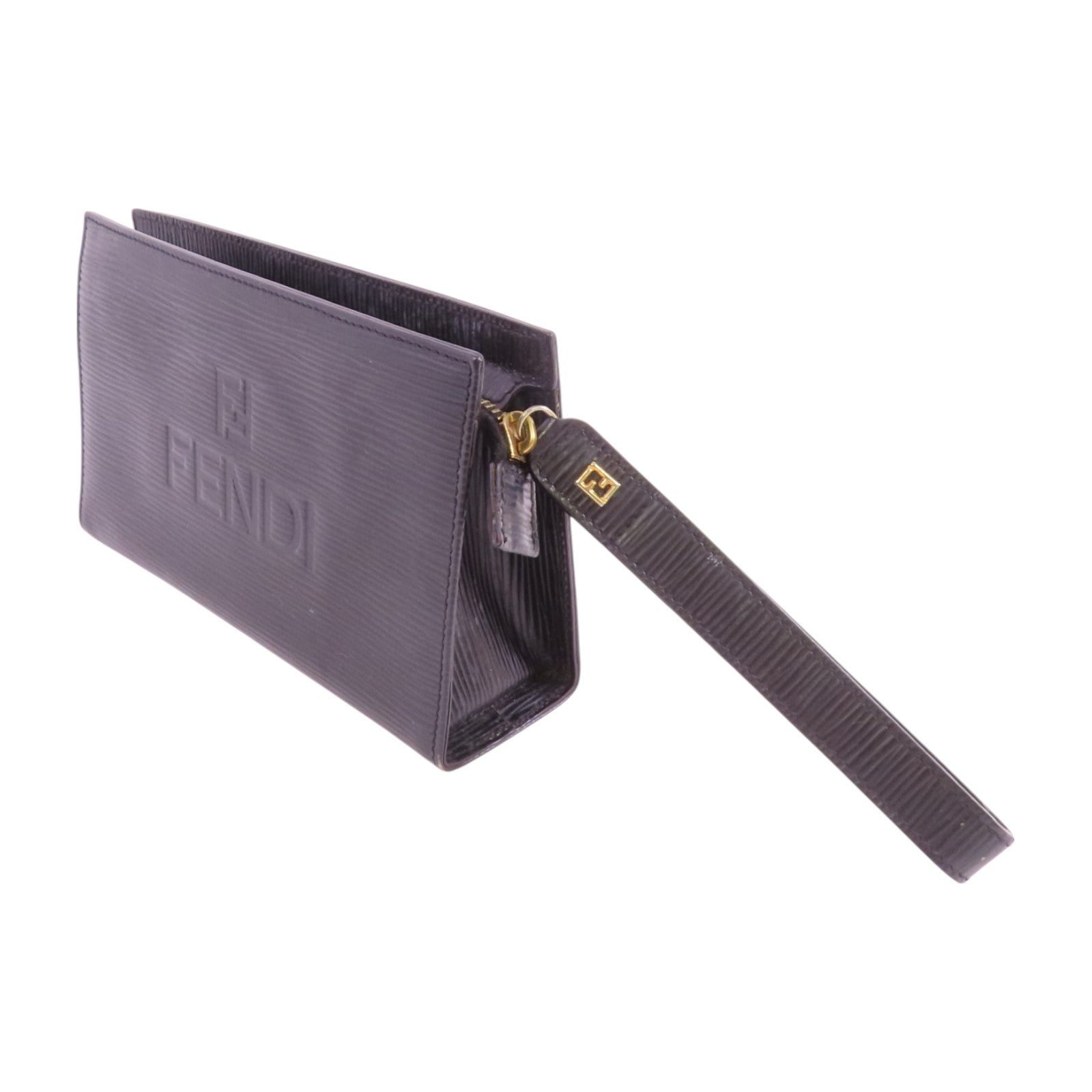 FENDI 牛皮皮革Clutch Pouch金扣手拿包