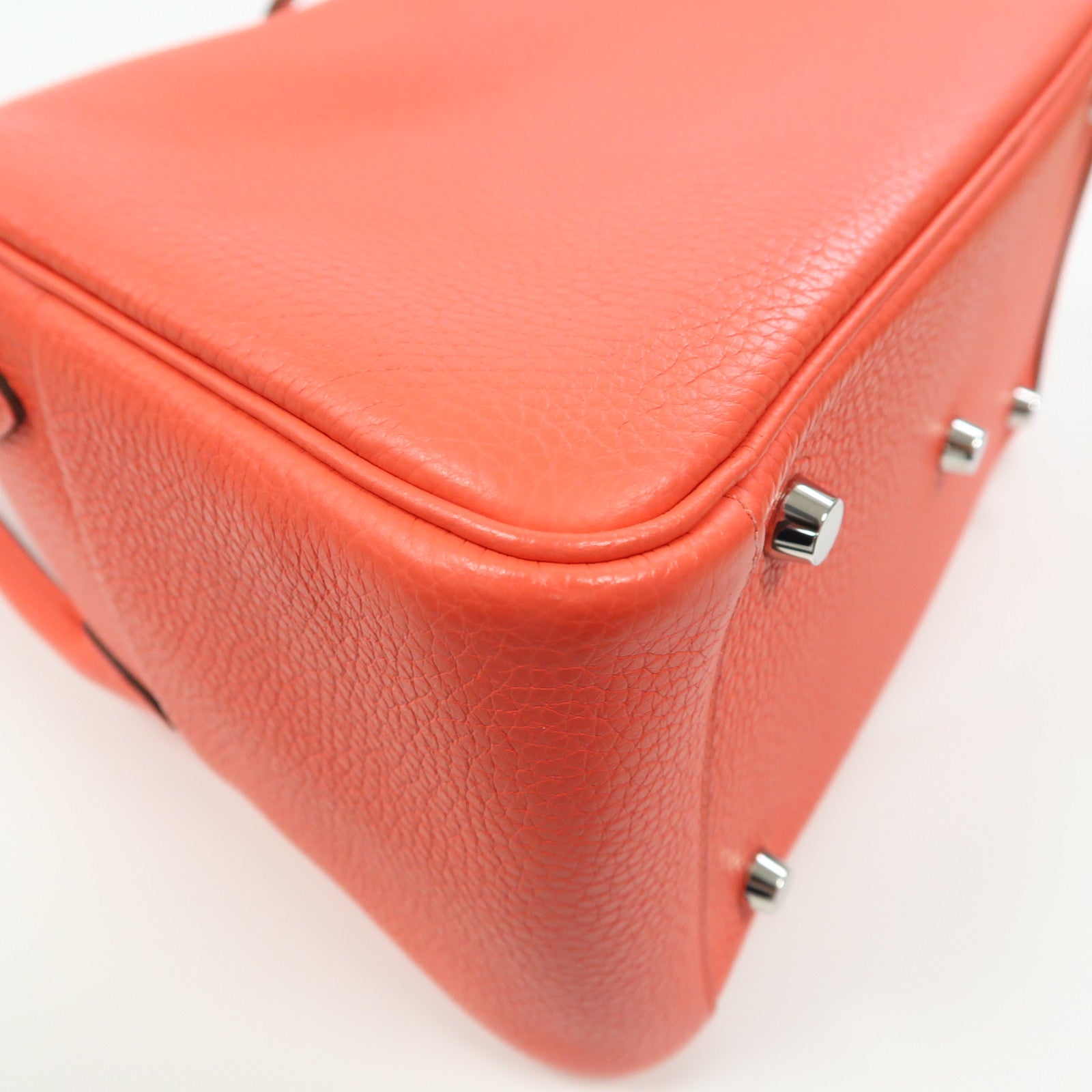 HERMES SHW Lindy 26 2 Way Shoulder Bag Handbag Clemence Leather Rouge Pivoine