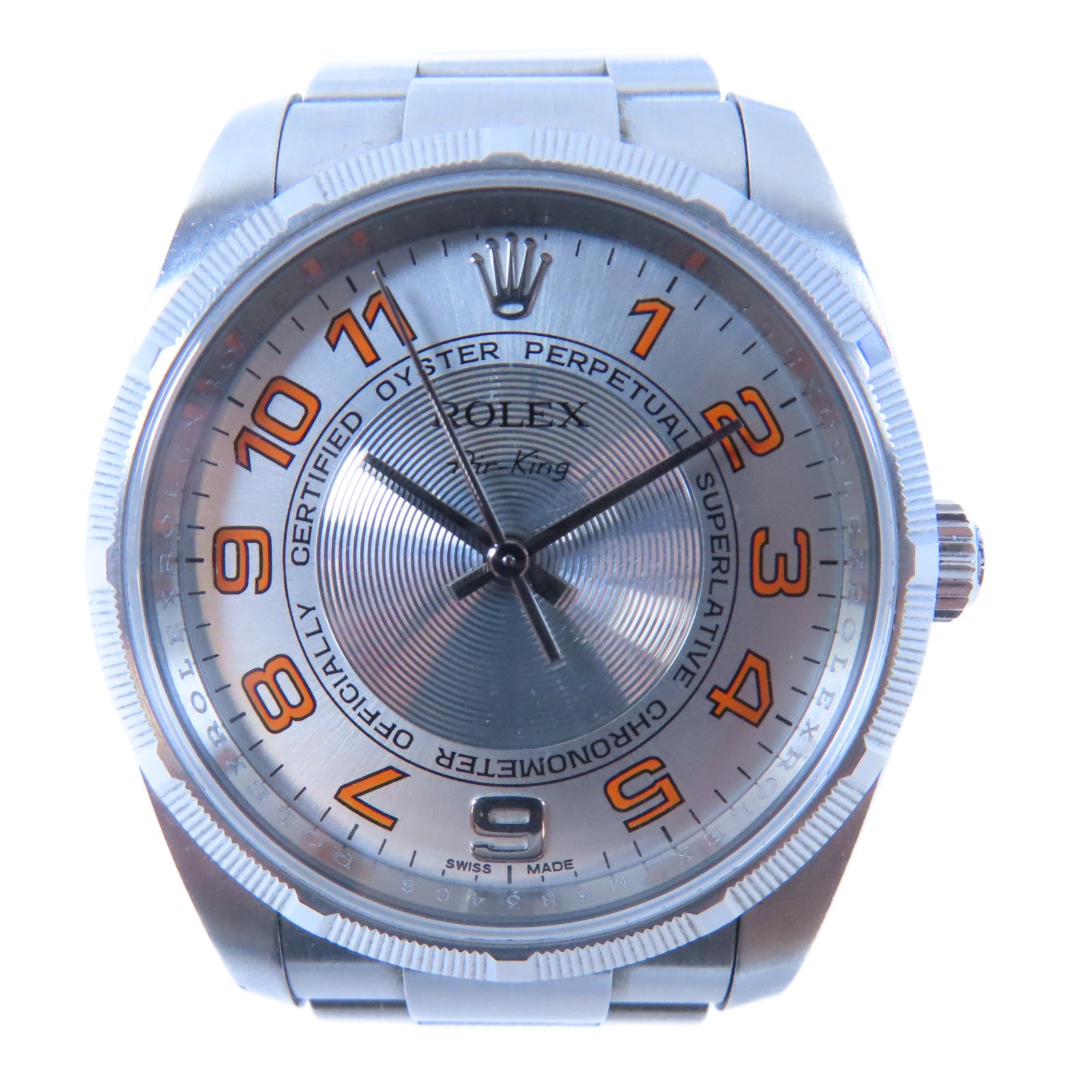 ROLEX Air king不鏽鋼自動機芯手錶銀色