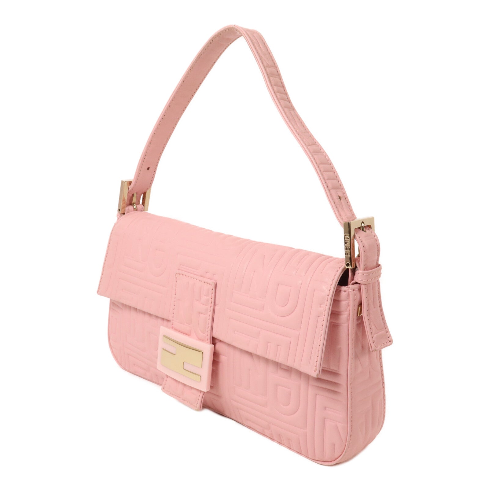 FENDI 牛皮皮革Embossed Baguette肩背袋