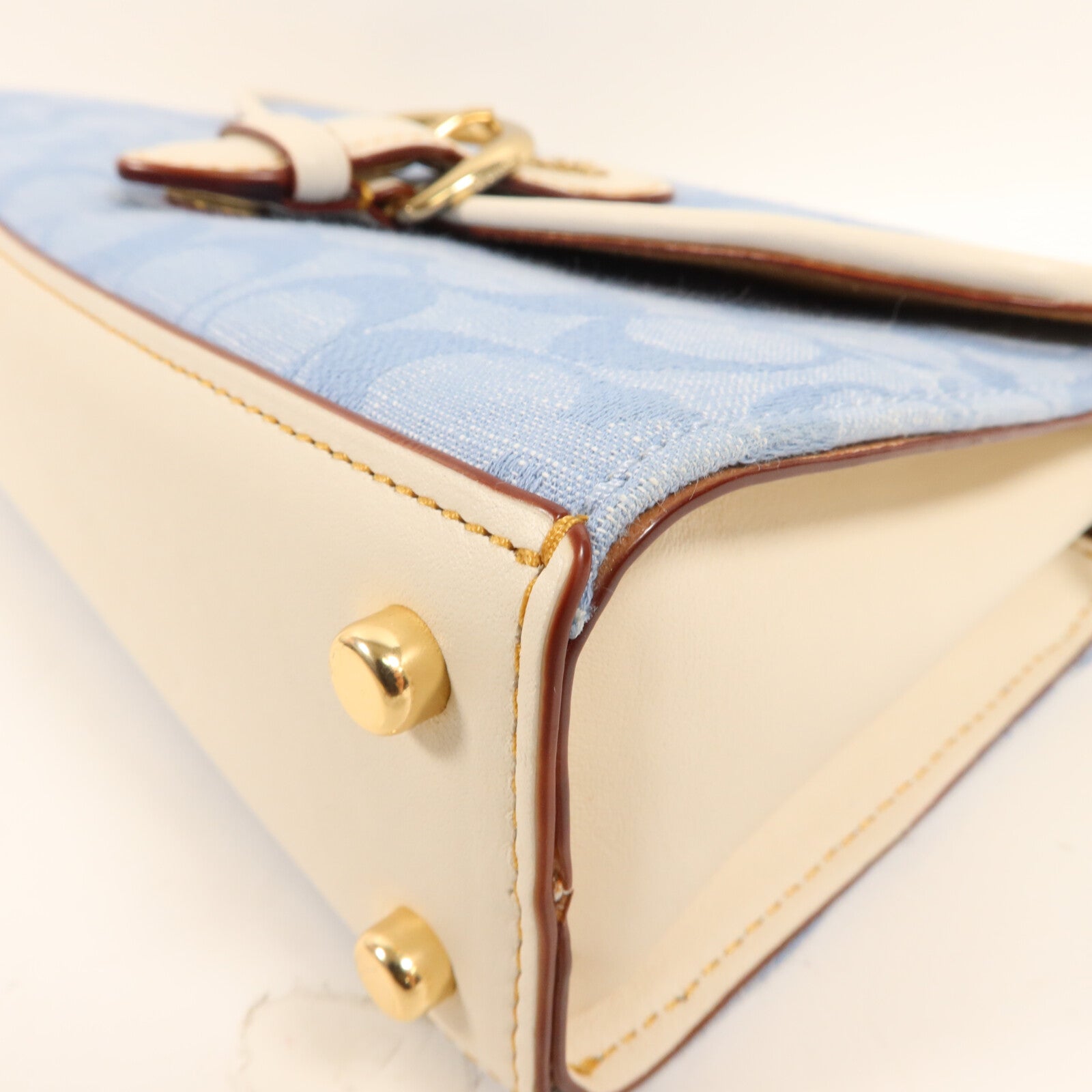 COACH 牛仔布Kleo Top Handle Bag手挽肩背兩用袋