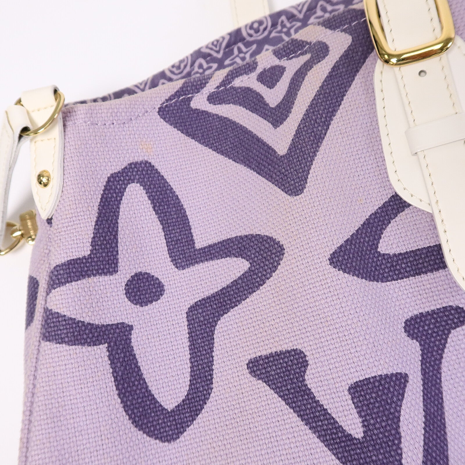 LOUIS VUITTON 帆布Tahitienne GM Lilac手挽袋