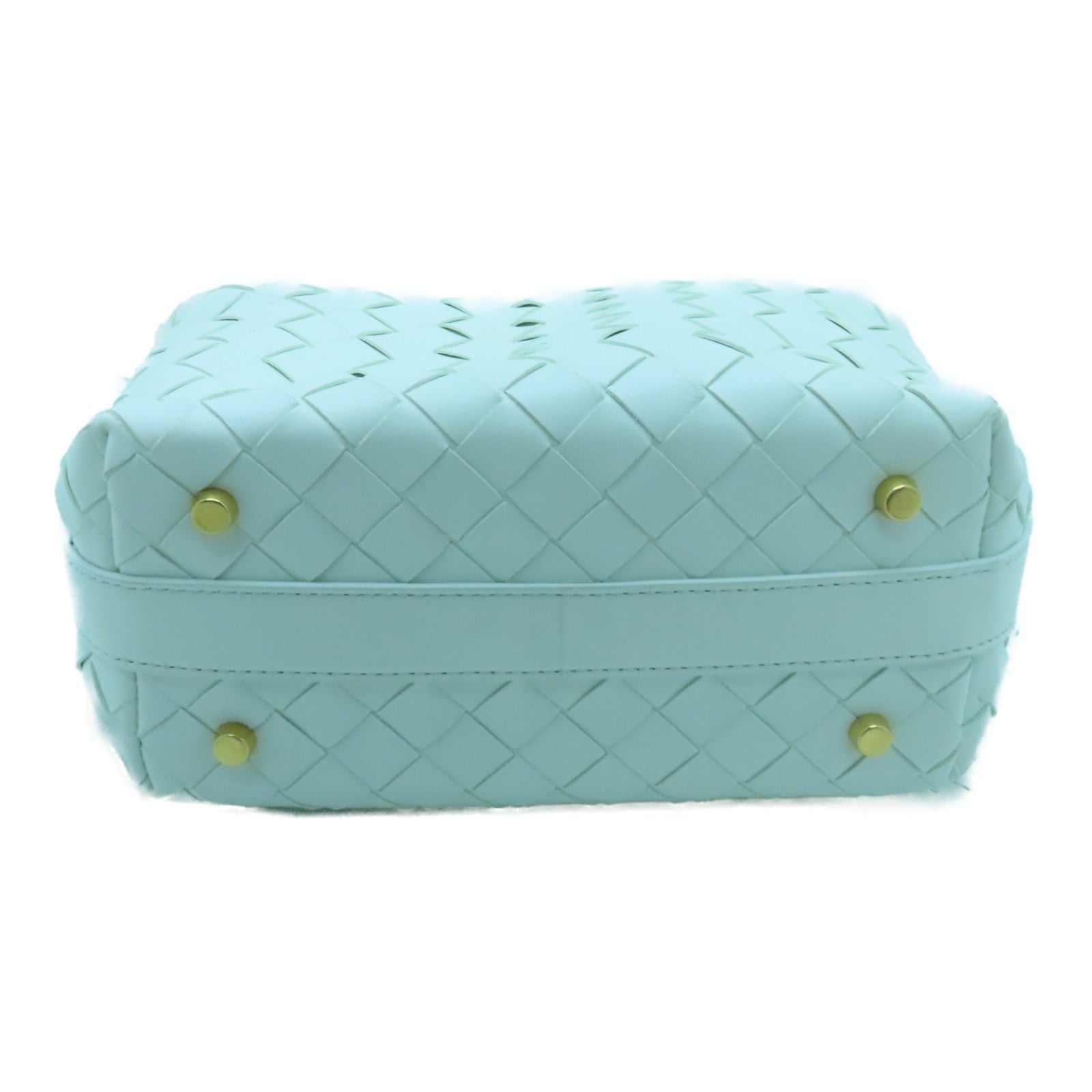 BOTTEGA VENETA 牛皮皮革Mini Wallace金扣肩背袋綠色