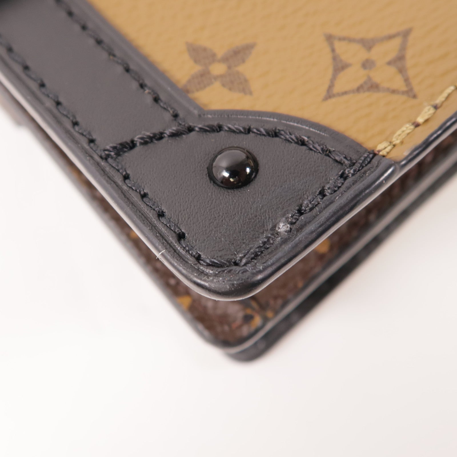 LOUIS VUITTON LV GHW Trunk Clutch Shoulder Bag M43596 Monogram Reverse Brown