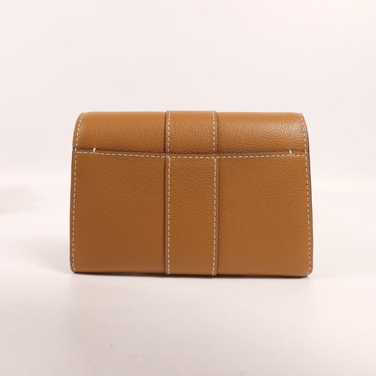 Delvaux 牛皮皮革Brillant Compact Wallet金扣錢包