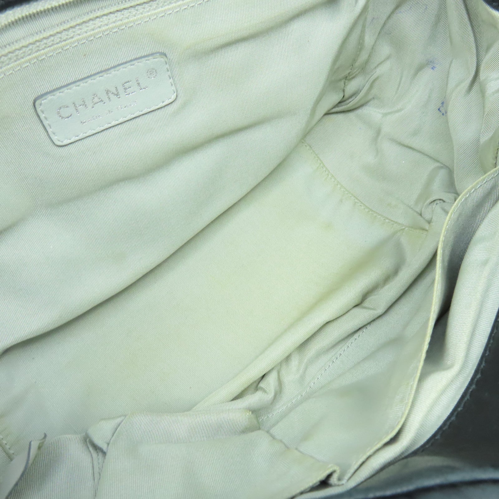 CHANEL 【激減優惠】菱格牛皮皮革Shoulder Bag銀扣鏈帶肩背袋黑色
