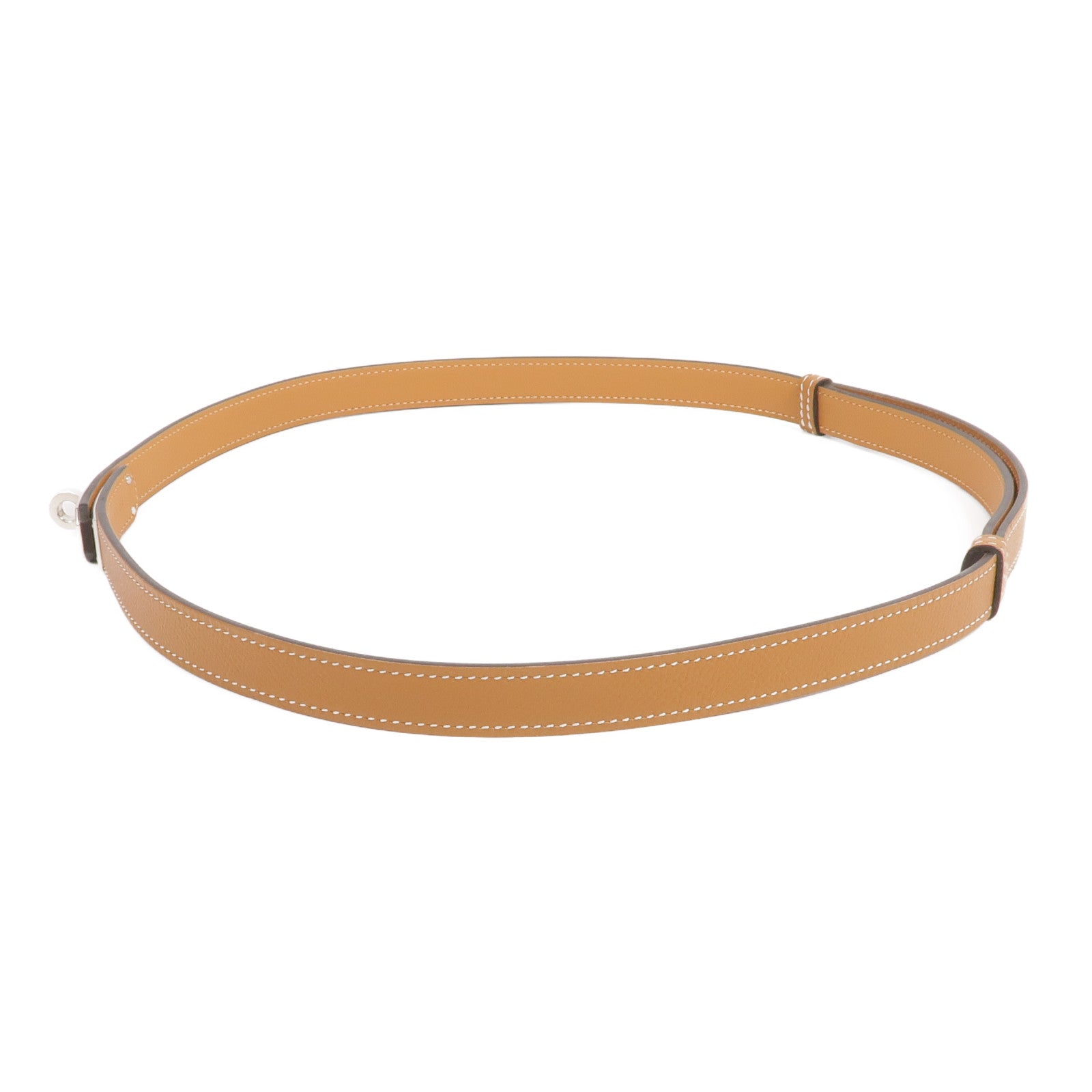 HERMES Epsom皮革Kelly Belt銀扣皮帶