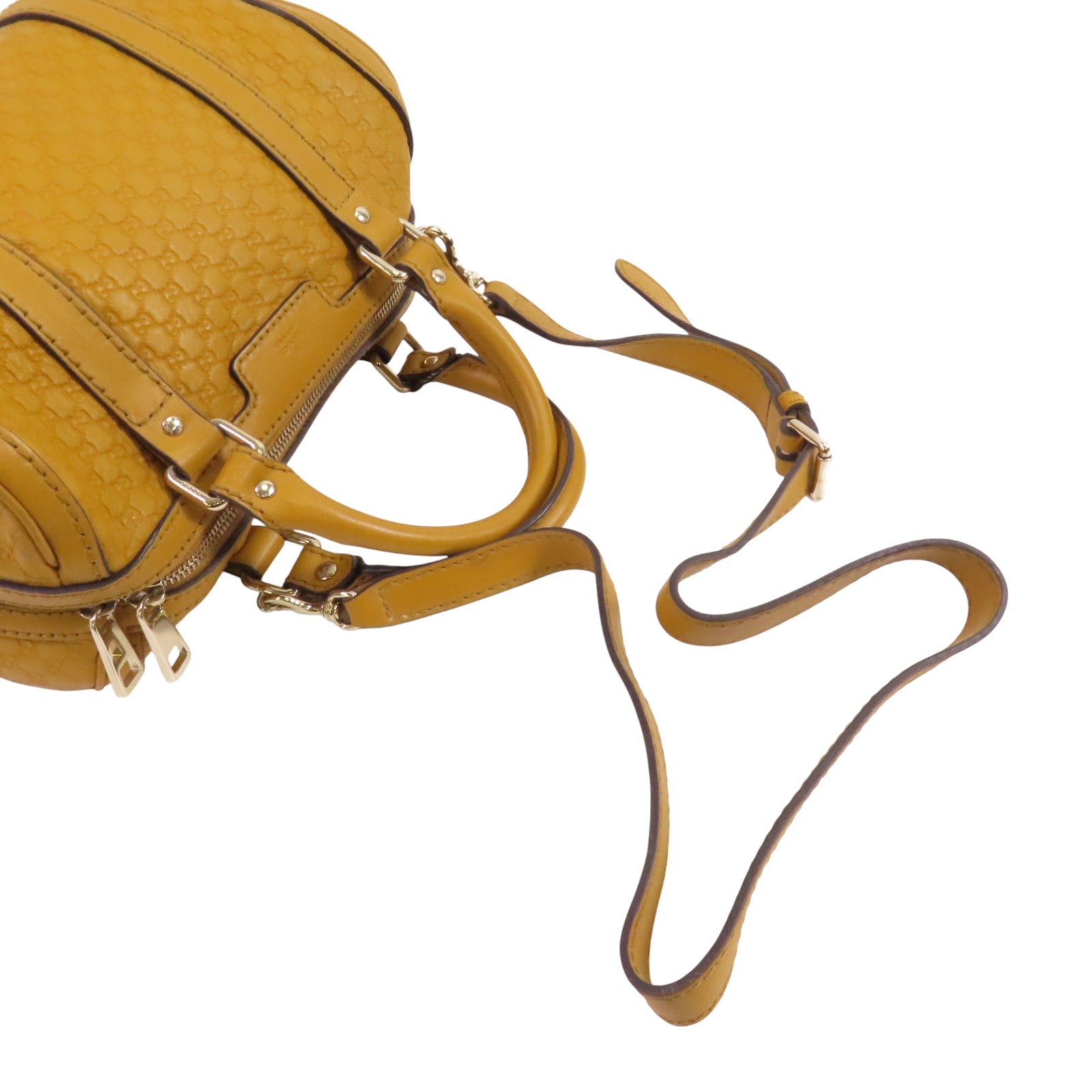 GUCCI 牛皮皮革Boston Bag金扣手挽肩背兩用袋