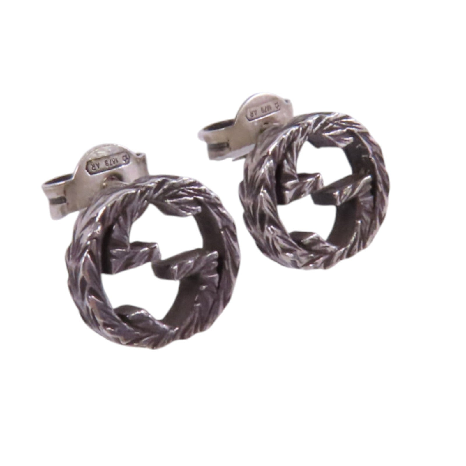 GUCCI 925純銀GG Earrings銀扣耳環
