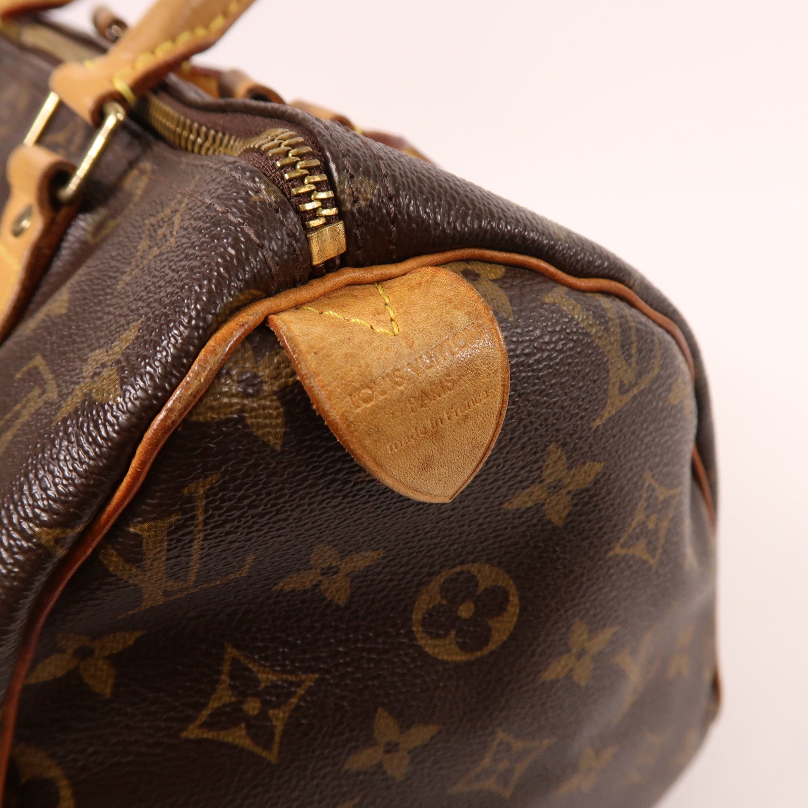LOUIS VUITTON 【激減優惠】Monogram Speedy 30金扣手挽袋棕色