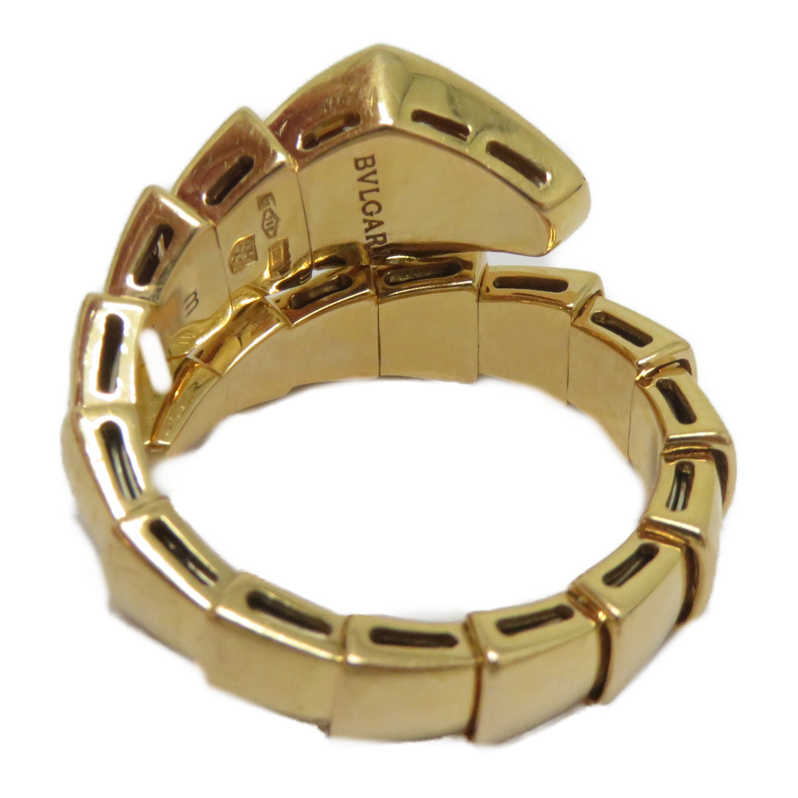 BVLGARI 18K黃金Serpenti Viper M戒指