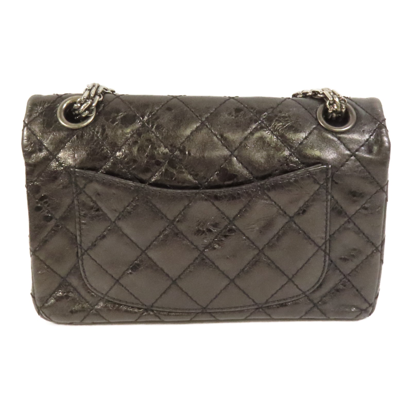 CHANEL 牛皮皮革2.55 20cm鏈帶肩背袋