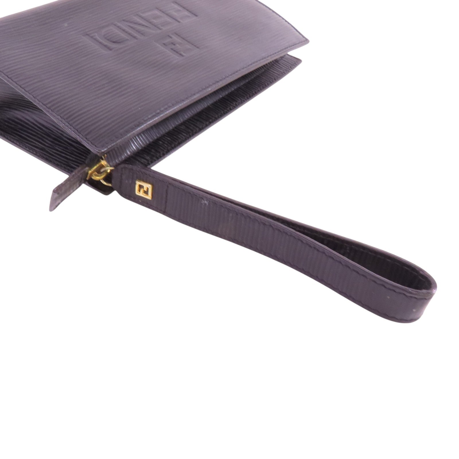 FENDI 牛皮皮革Clutch Pouch金扣手拿包