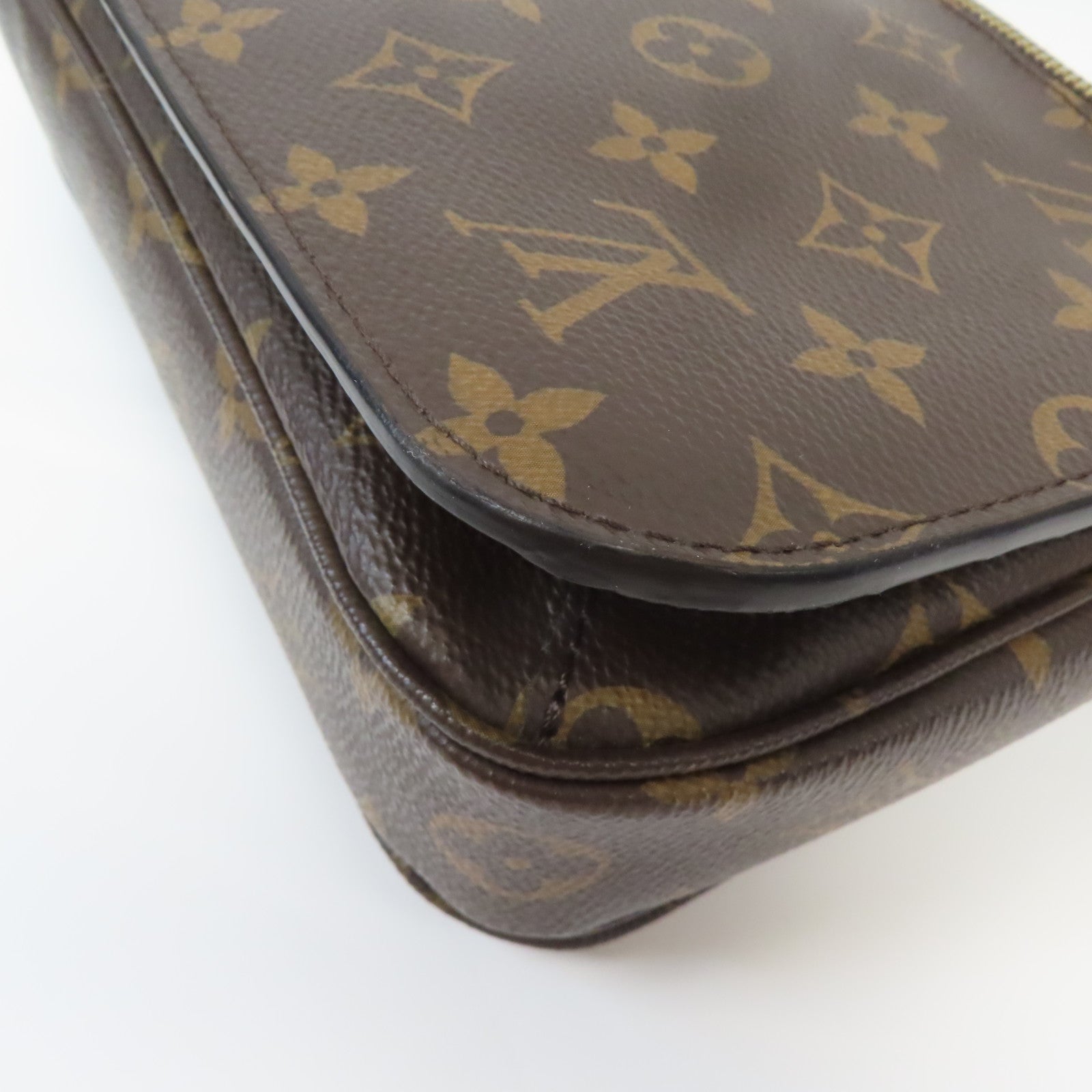 LOUIS VUITTON Monogram Pochette Metis金扣手挽肩背兩用袋啡色