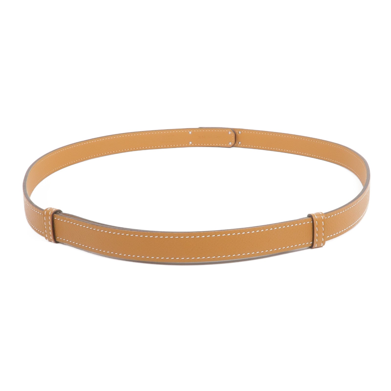 HERMES Epsom皮革Kelly Belt銀扣皮帶